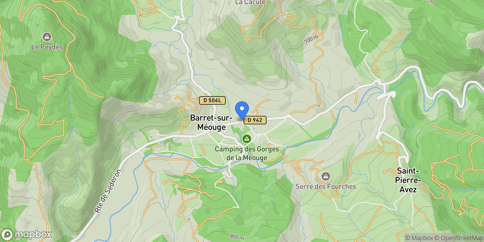 Map showing 7 MONTEE DU PLAN , alpes de haute provence, Barret-sur-Méouge, Provence-Alpes-Côte d'Azur, France.