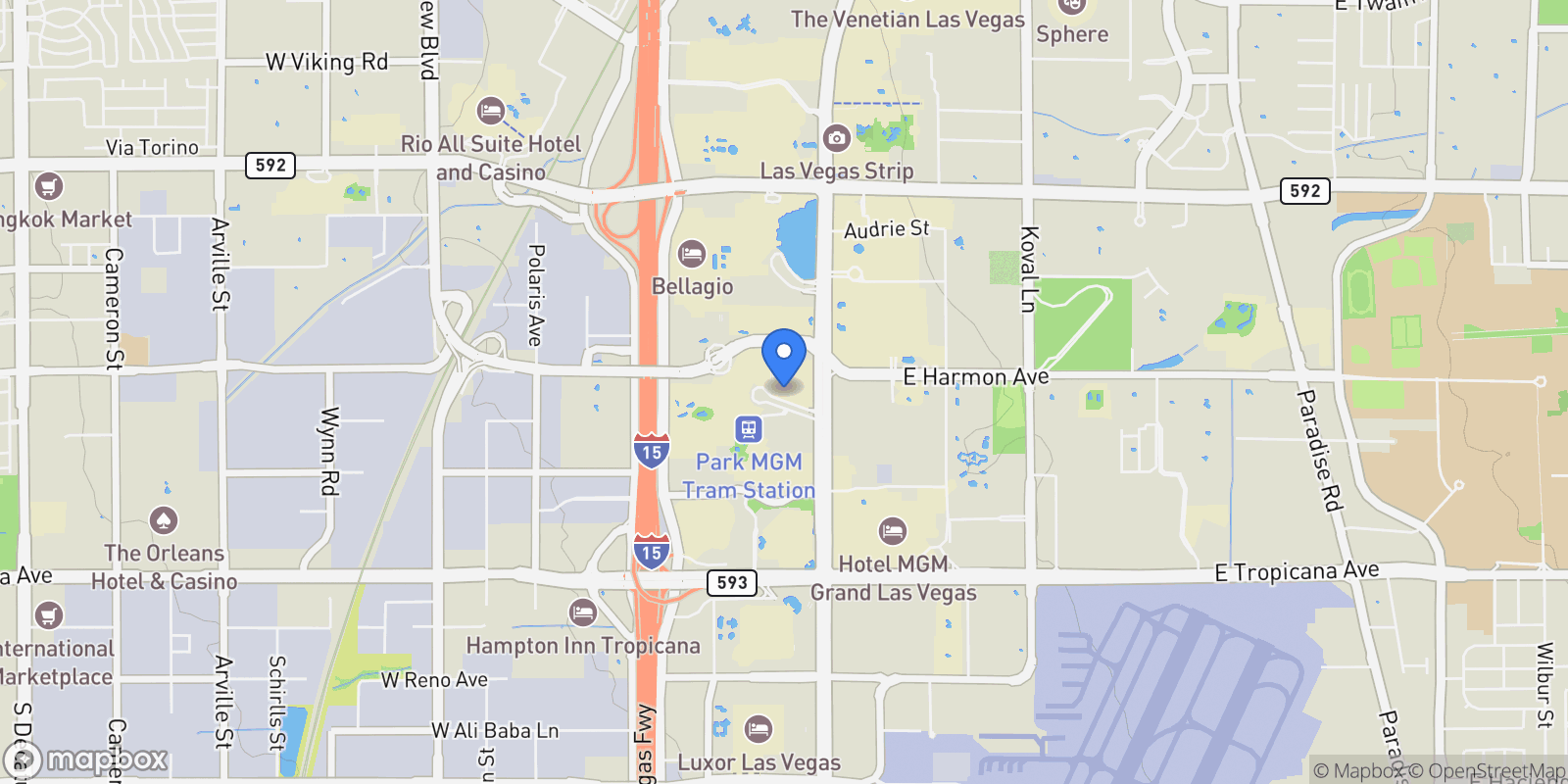 Map showing 3722 Las Vegas Boulevard 2604, Las Vegas, Nevada, United States.
