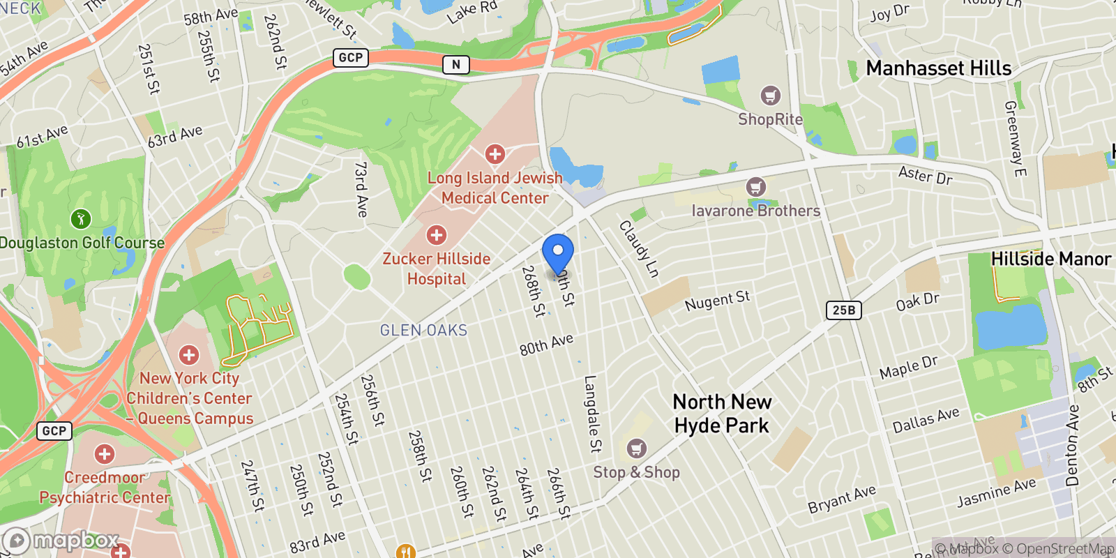 Map showing 78-30 270th Street, New Hyde Park, NY 11004, New York, New York, United States.