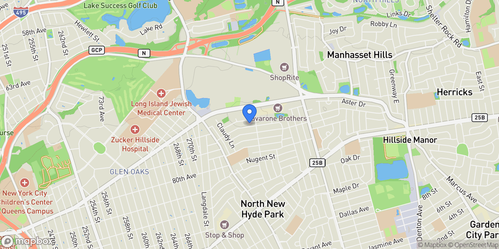 Map showing 73 Patton Boulevard, New Hyde Park, NY 11040, New Hyde Park, New York, United States.