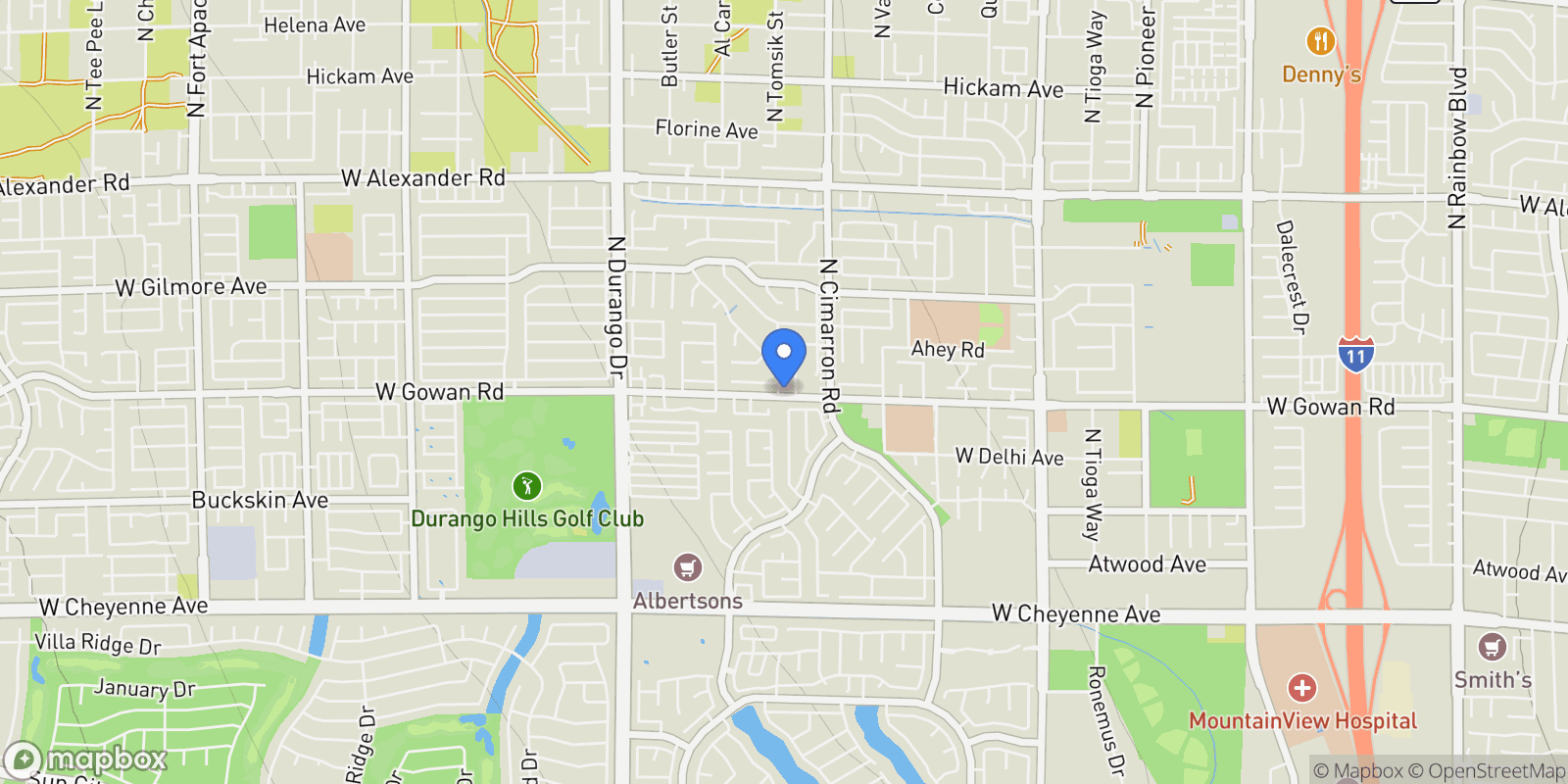 Map showing 3600 N Tomsik Street, Las Vegas, NV 89129, Las Vegas, Nevada, United States.