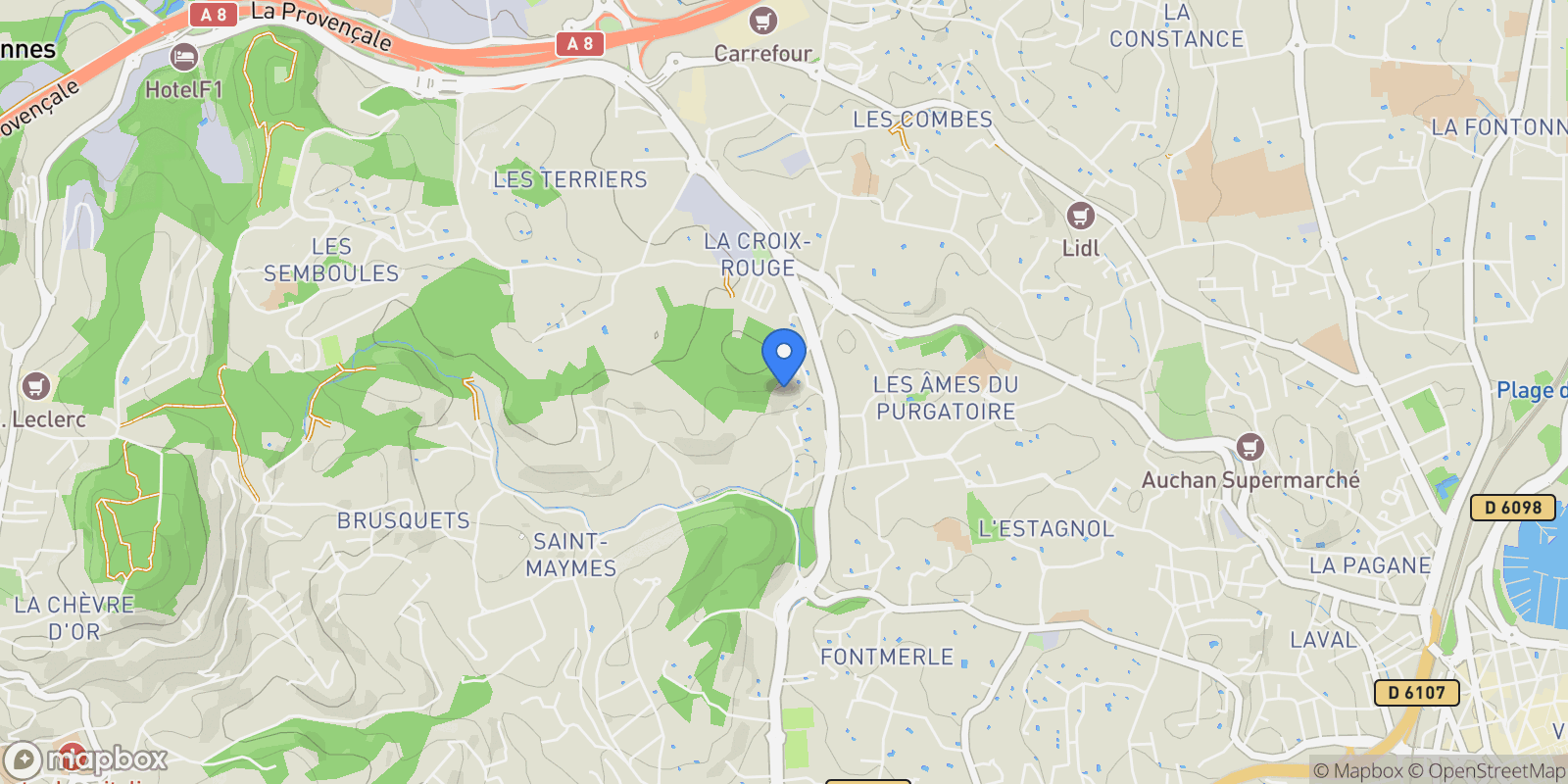 Map showing Antibes, Provence-Alpes-Côte d'Azur, France.