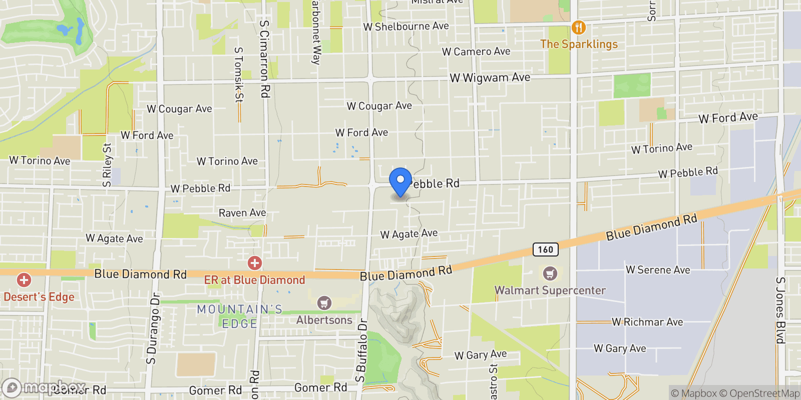 Map showing 7670 Frittata Avenue, Las Vegas, Nevada, United States.