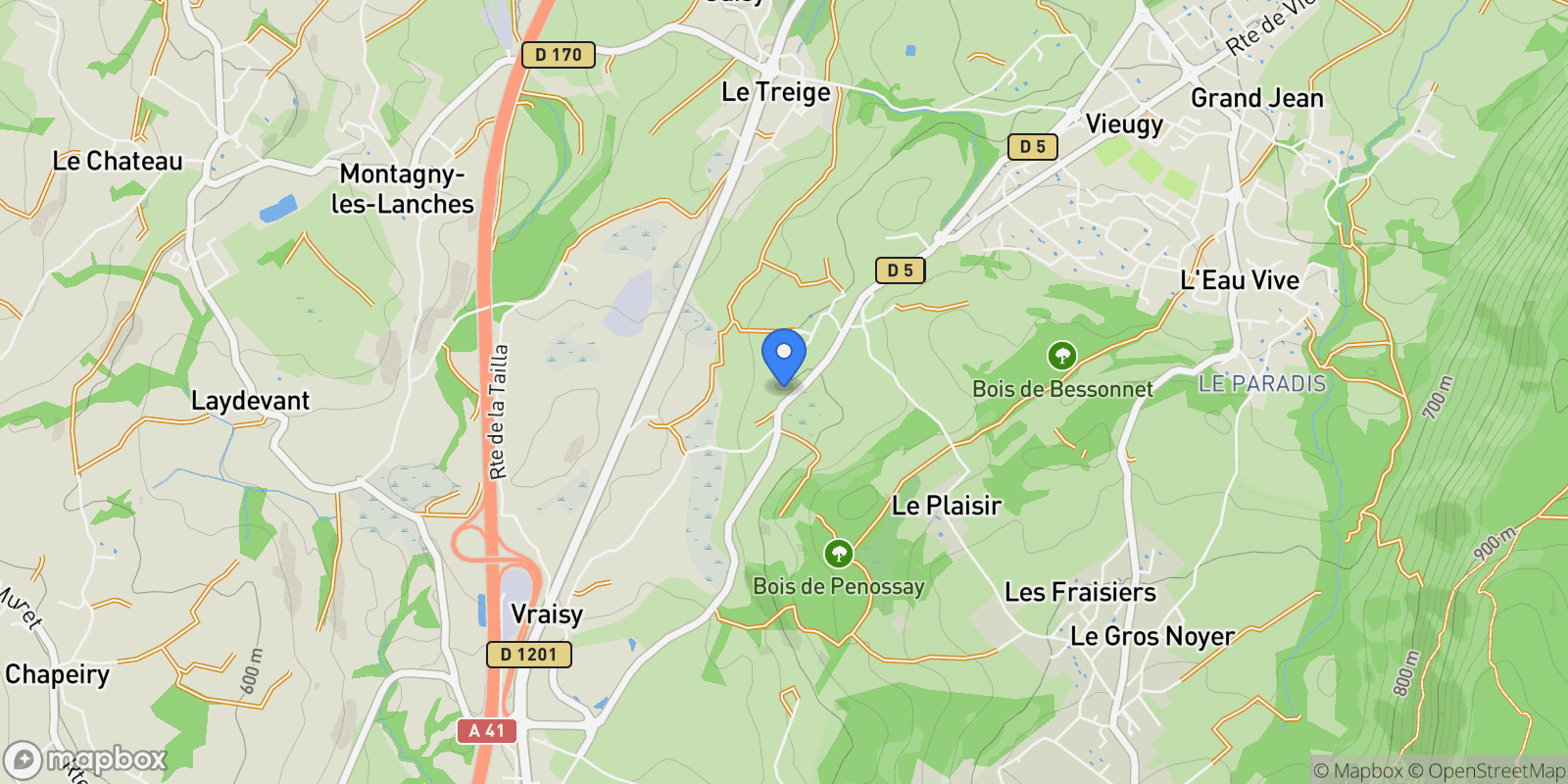Map showing Annecy, Auvergne-Rhône-Alpes, France.