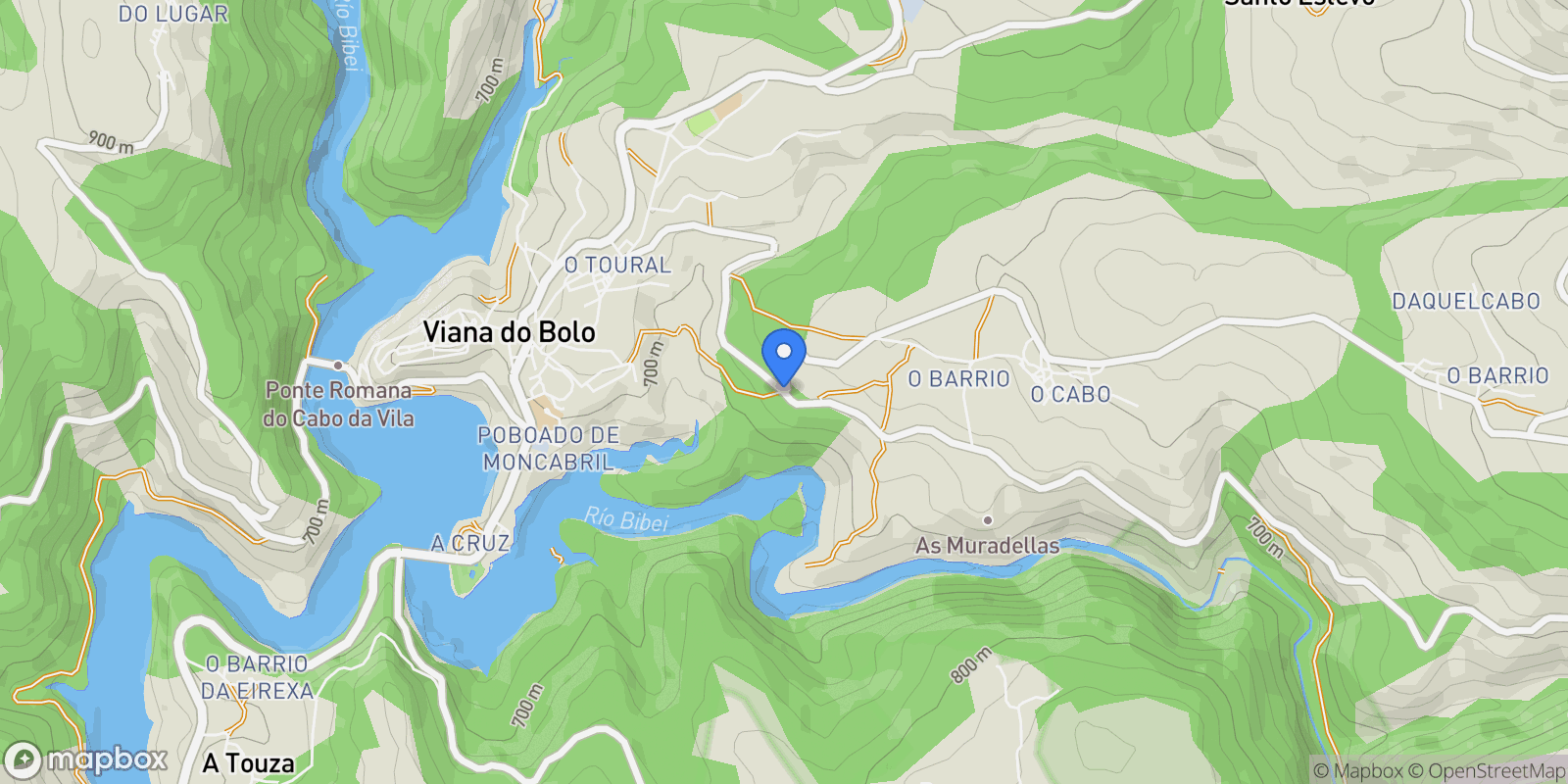 Map showing 32550 Viana do Bolo, Province of Ourense, Spain, Viana do Bolo, Galicia, Spain.