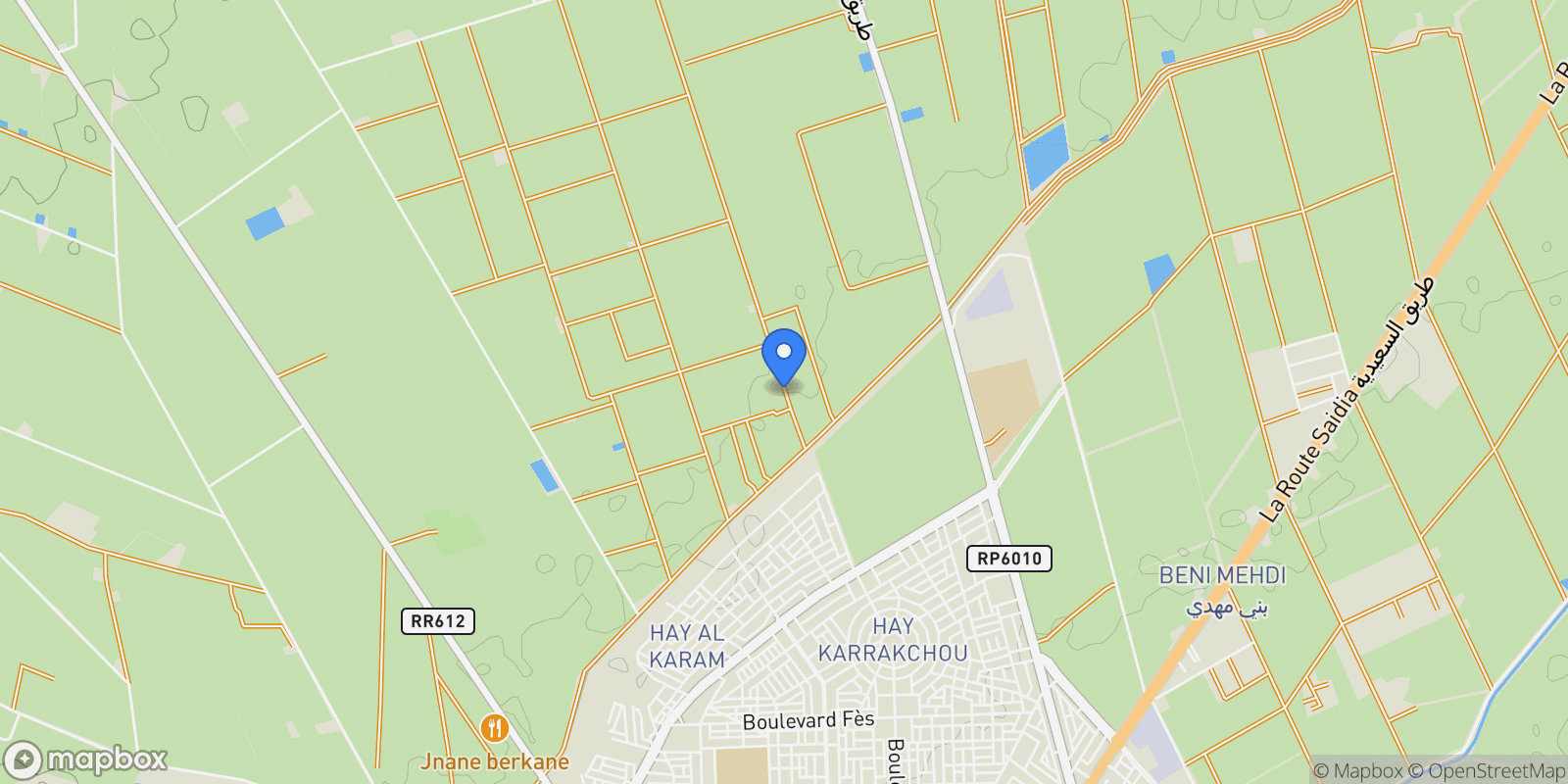Map showing Berkane, Oriental, Morocco.