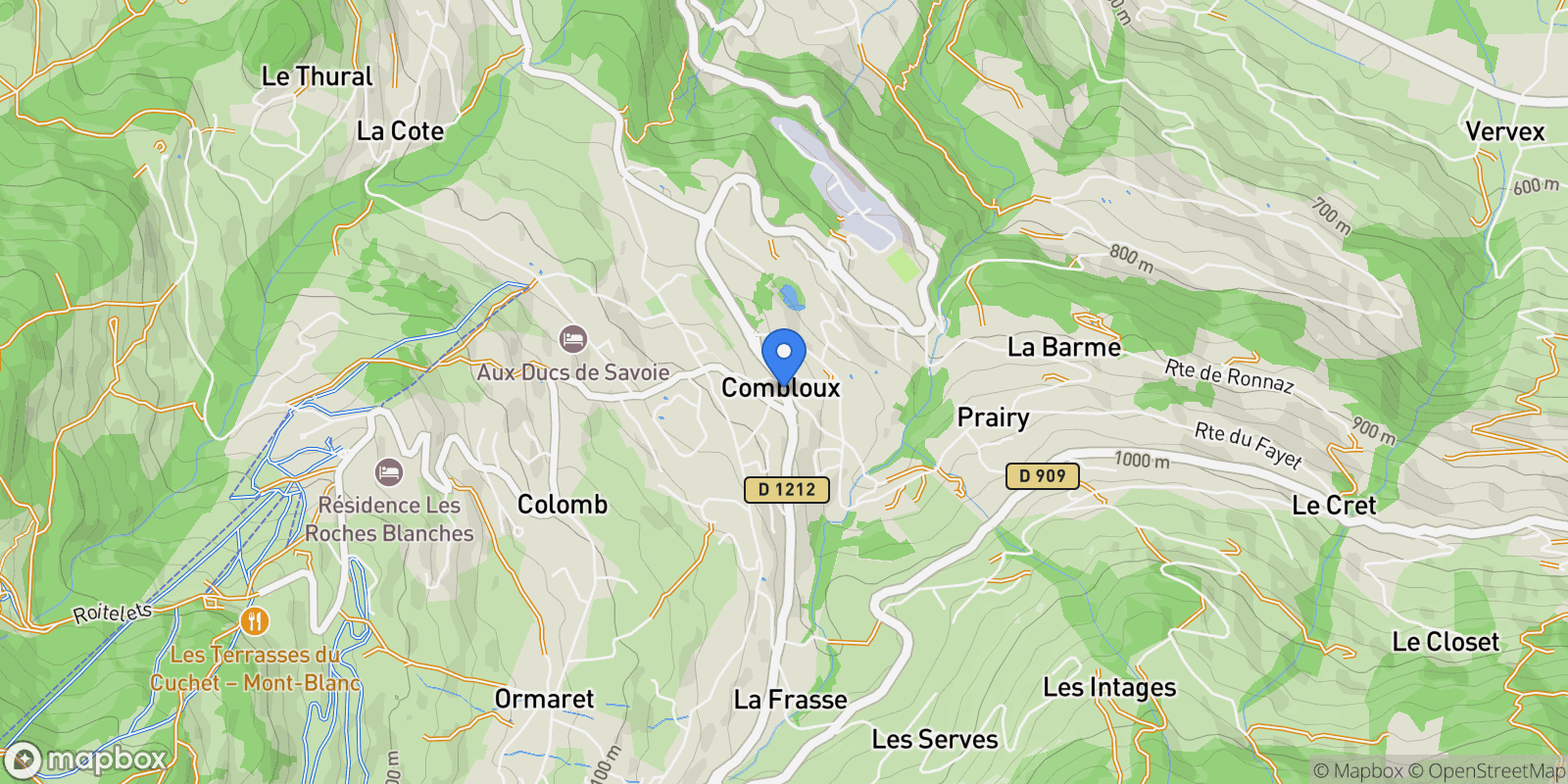Map showing Combloux, Auvergne-Rhône-Alpes, France.