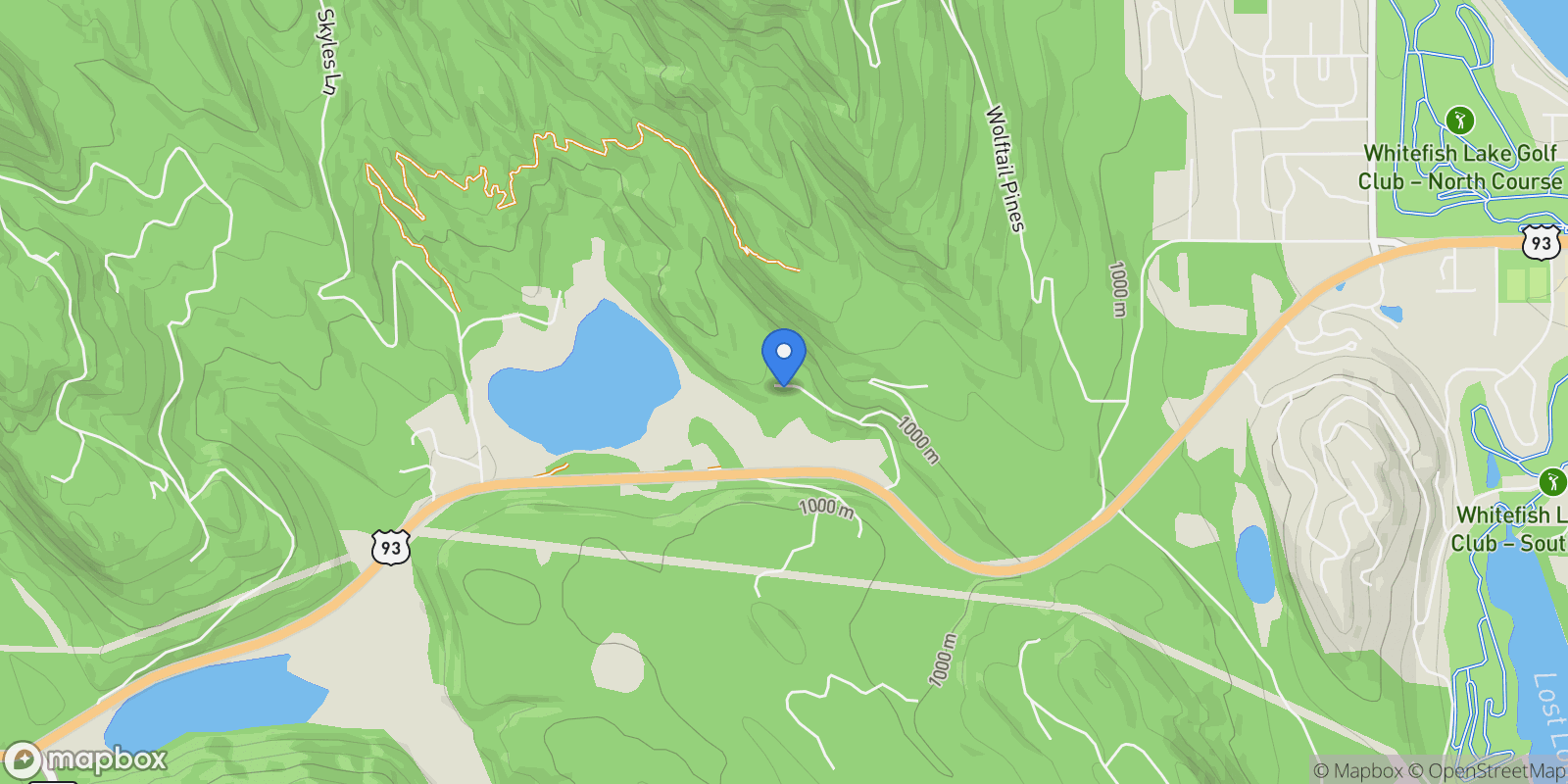 Map showing 123 Little Mountain Road, Whitefish, MT 59937, Whitefish, Montana, United States.