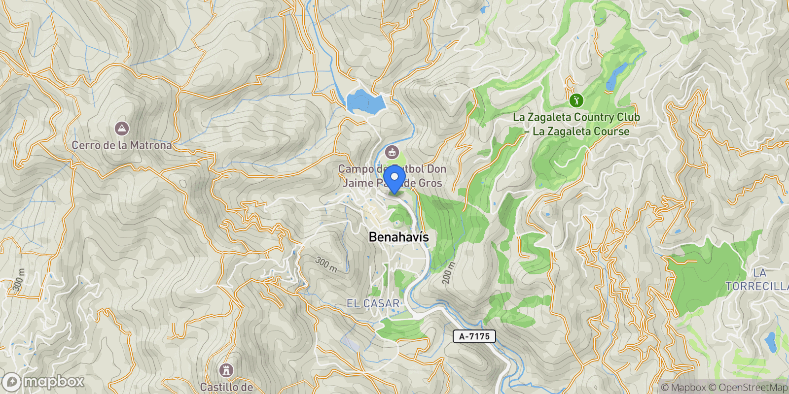 Map showing Benahavis, Benahavís, Málaga, Benahavís, Benahavis, Andalusia, Spain.