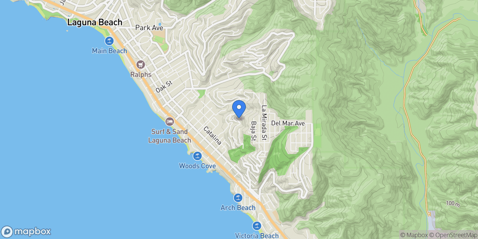 Map showing 6 Pacific Vista, Laguna Beach, CA 92651, Laguna Beach, California, United States.