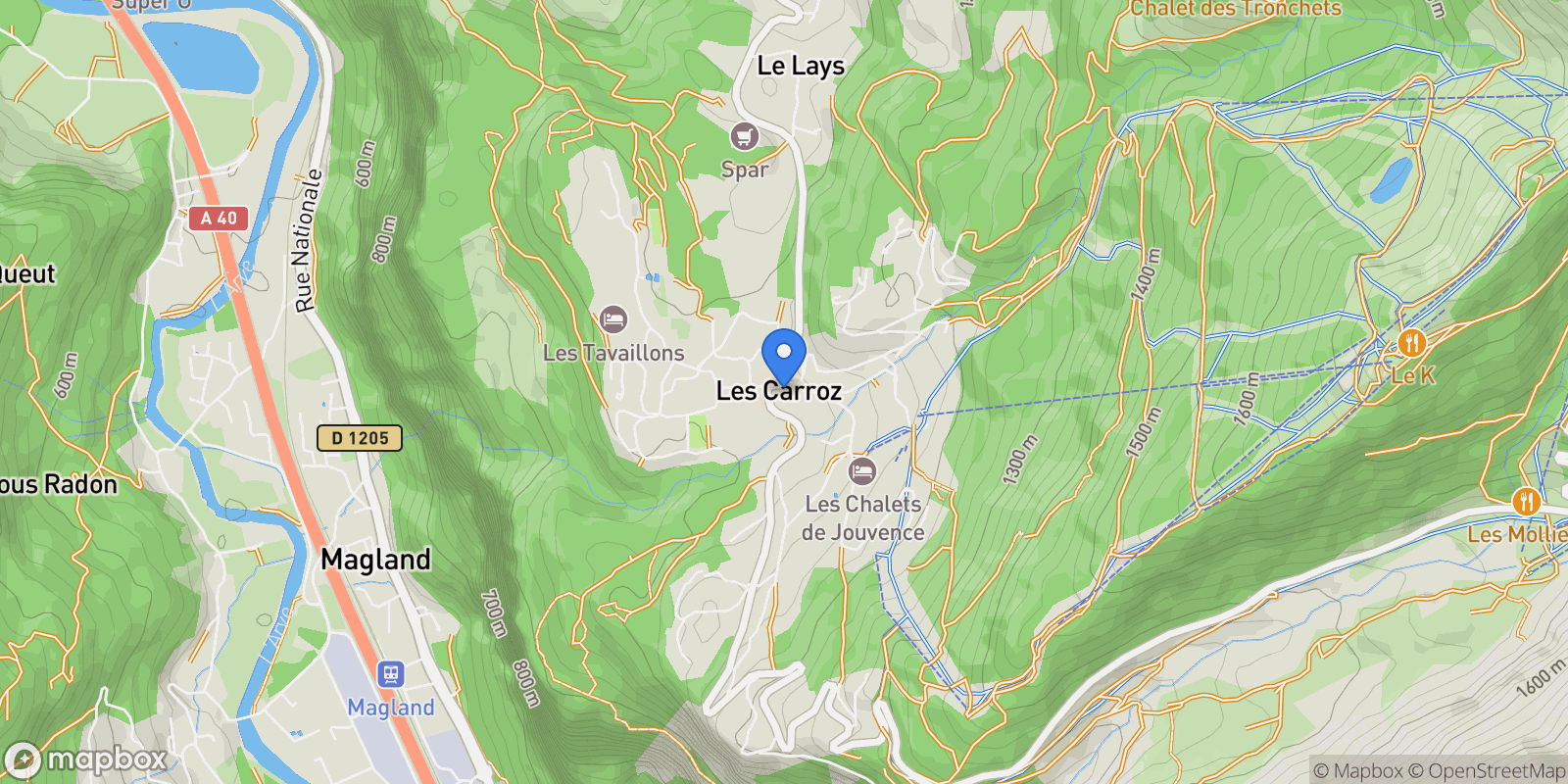 Map showing Arâches-la-Frasse, Auvergne-Rhône-Alpes, France.