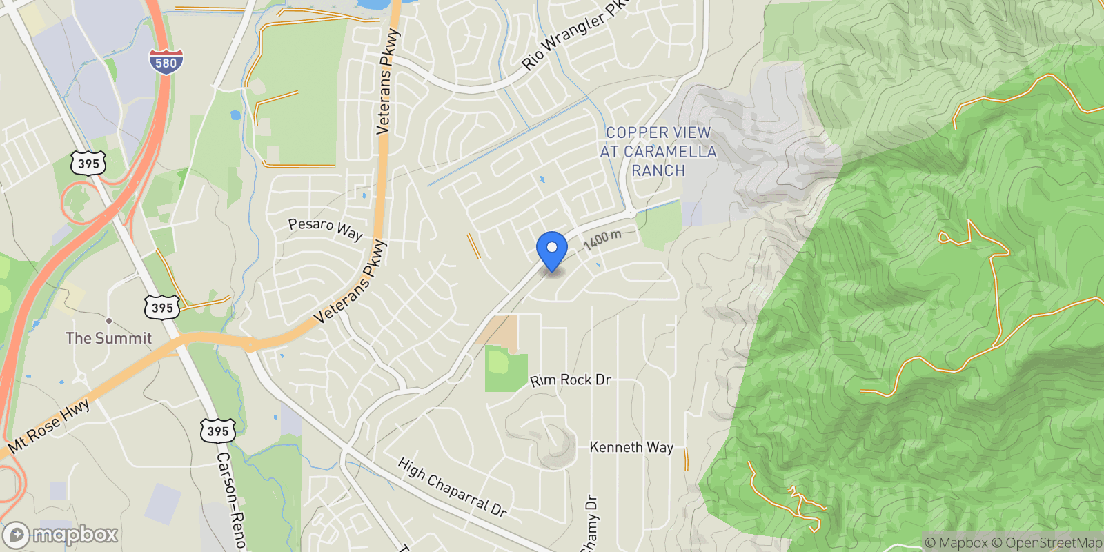 Map showing 2944 Ruby Desert Drive, Reno, NV 89521, Reno, Nevada, United States.