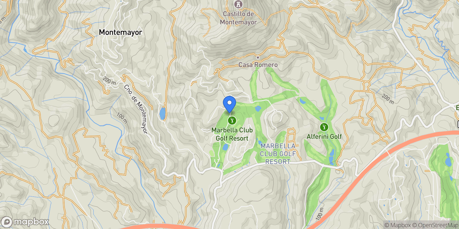 Map showing La Zagaleta, Marbella, Málaga, Marbella, Benahavis, Andalusia, Spain.