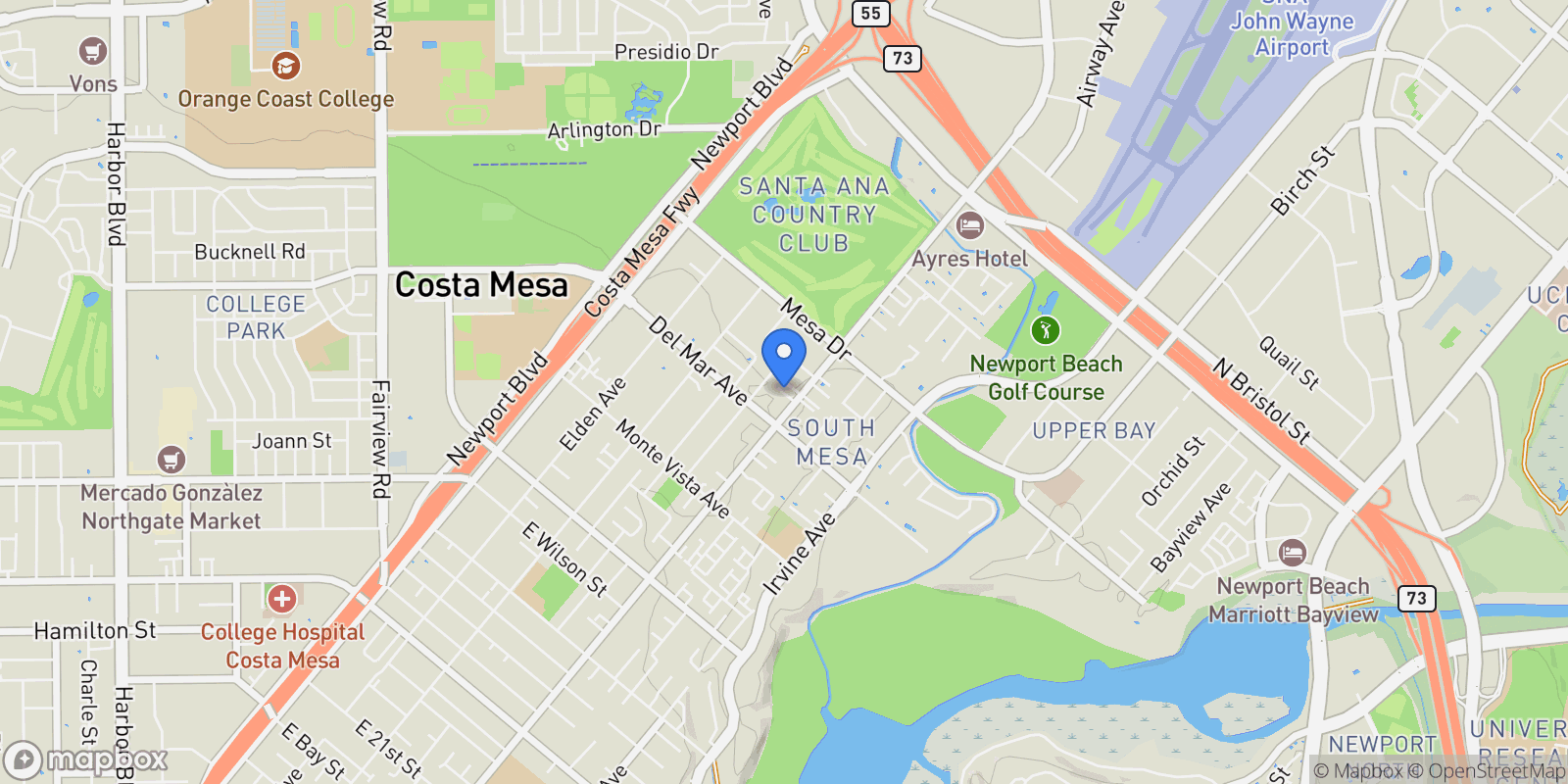 Map showing 286 Carefree, Costa Mesa, CA 92627, Costa Mesa, California, United States.