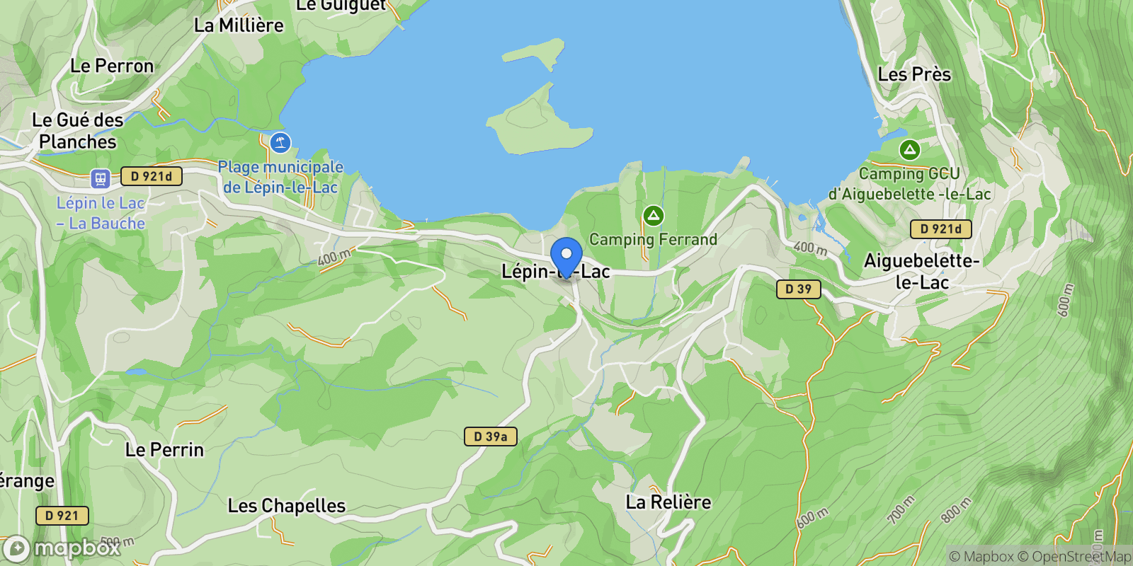 Map showing Lépin-le-Lac, Auvergne-Rhône-Alpes, France.