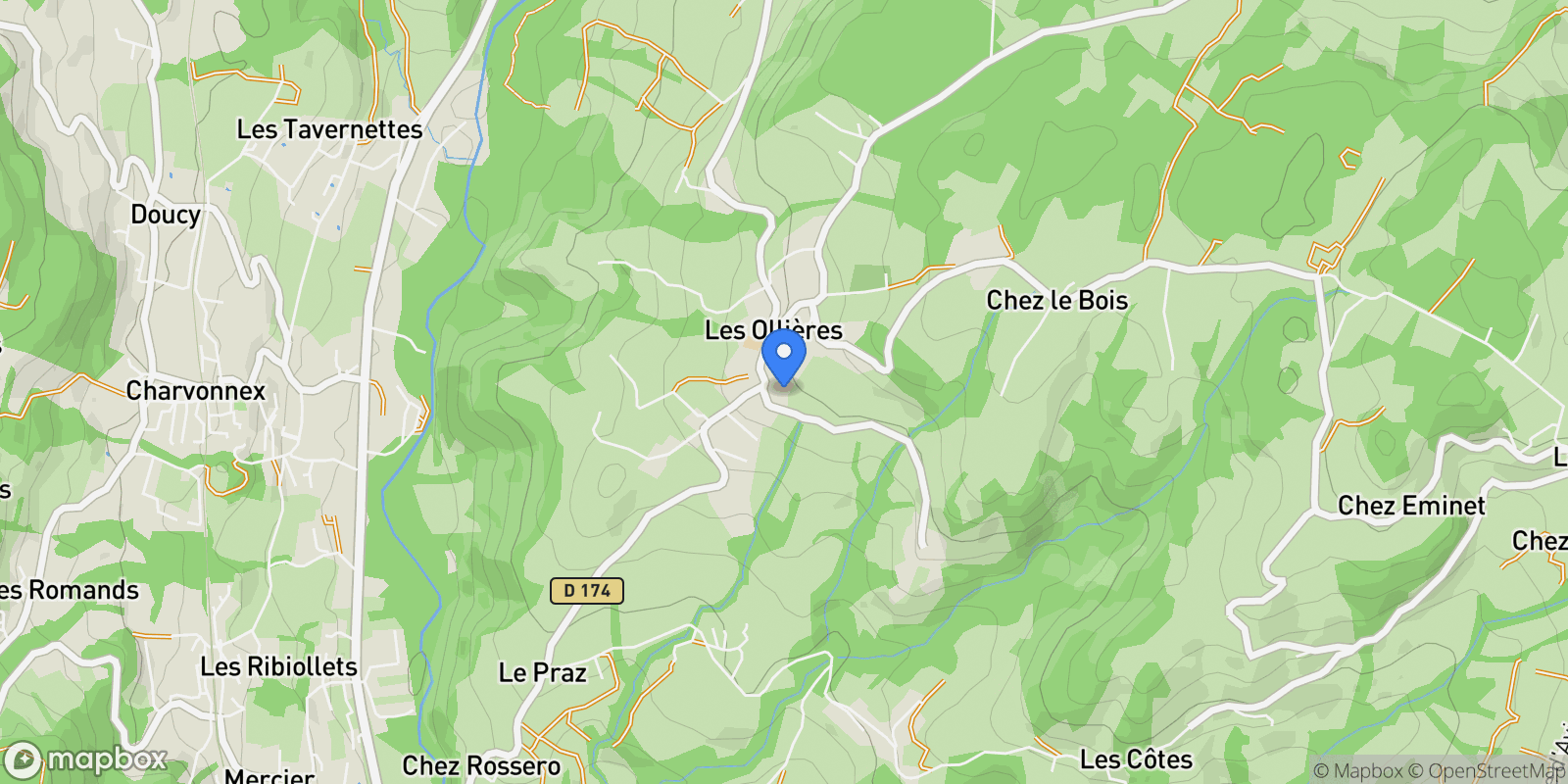 Map showing Fillière, Auvergne-Rhône-Alpes, France.
