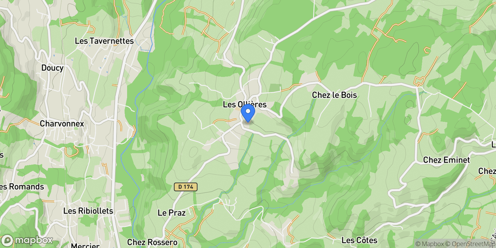 Map showing Fillière, Auvergne-Rhône-Alpes, France.