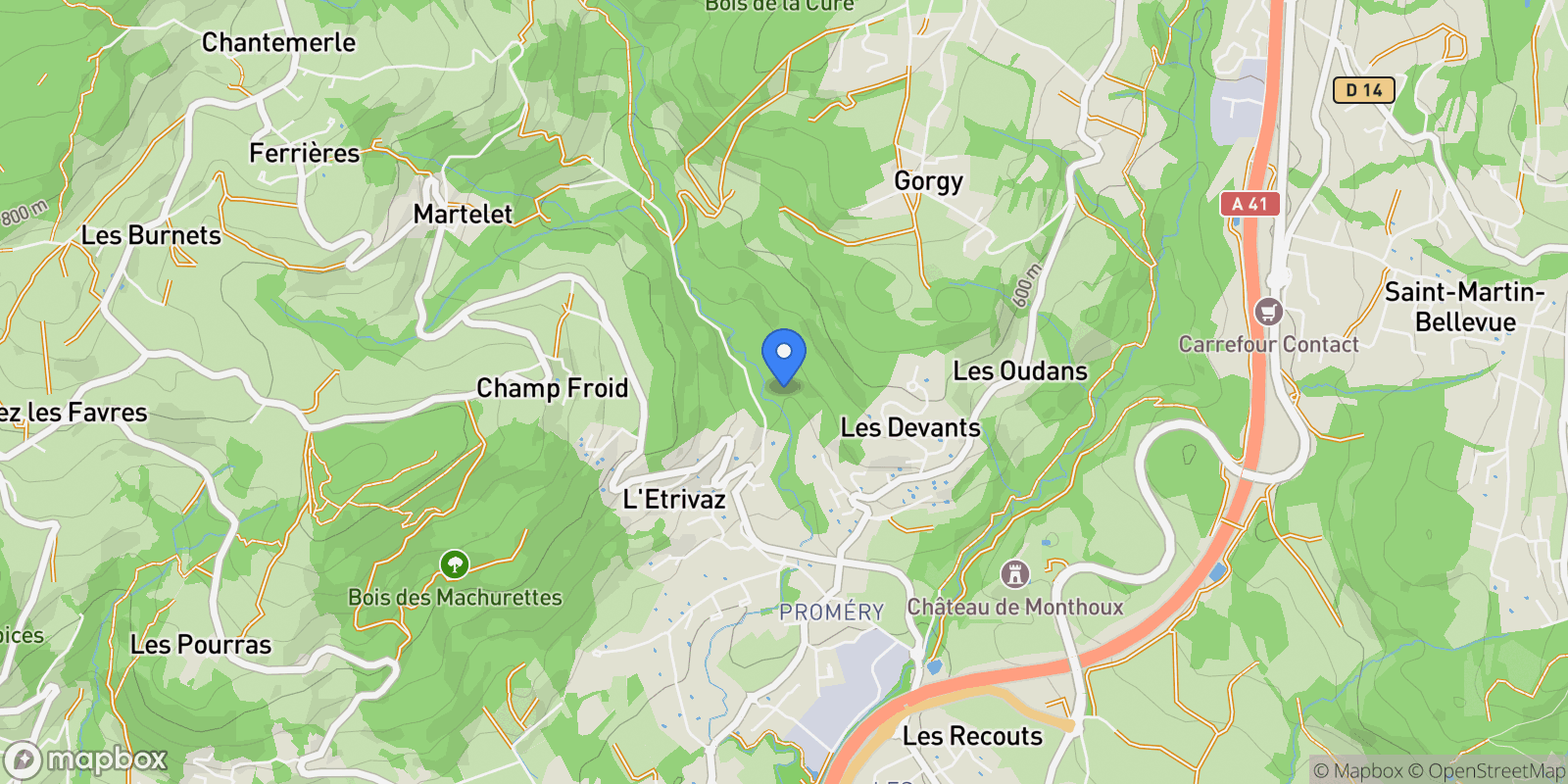 Map showing Annecy, Auvergne-Rhône-Alpes, France.