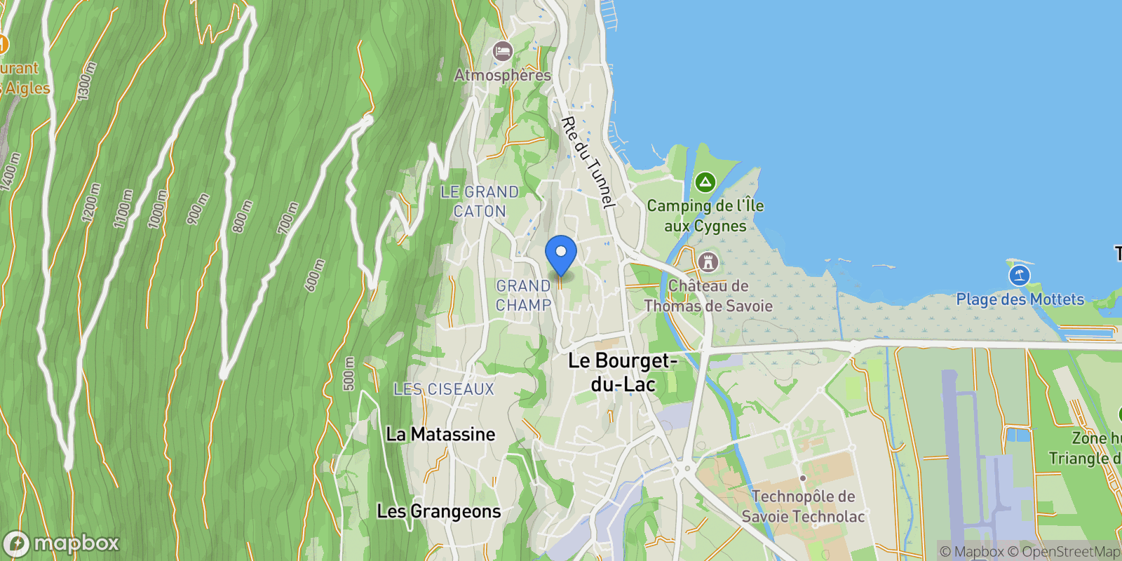 Map showing Le Bourget-du-Lac, Auvergne-Rhône-Alpes, France.