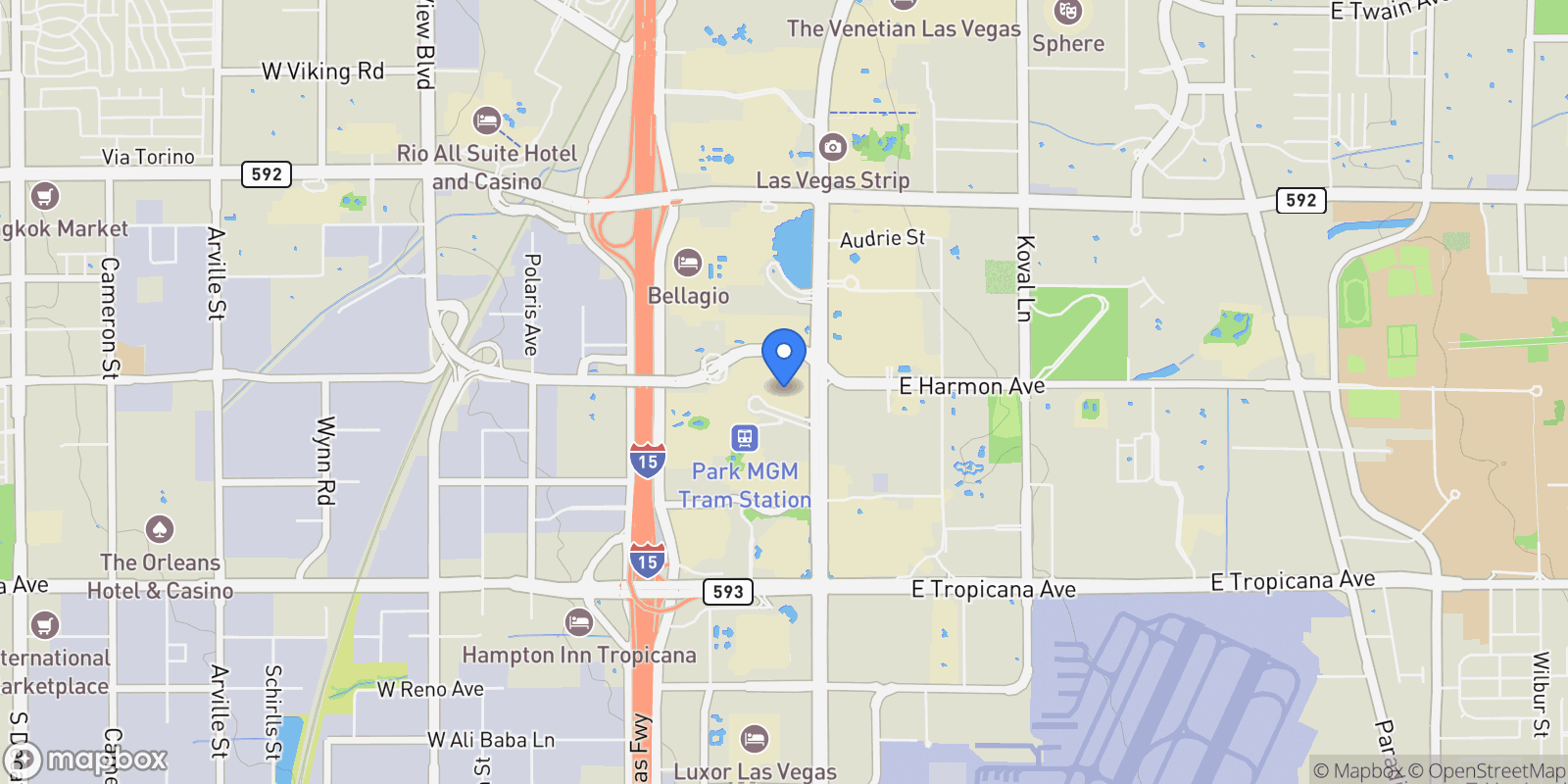 Map showing 3722 Las Vegas Boulevard S, Unit 1802, Las Vegas, NV 89158, Las Vegas, Nevada, United States.
