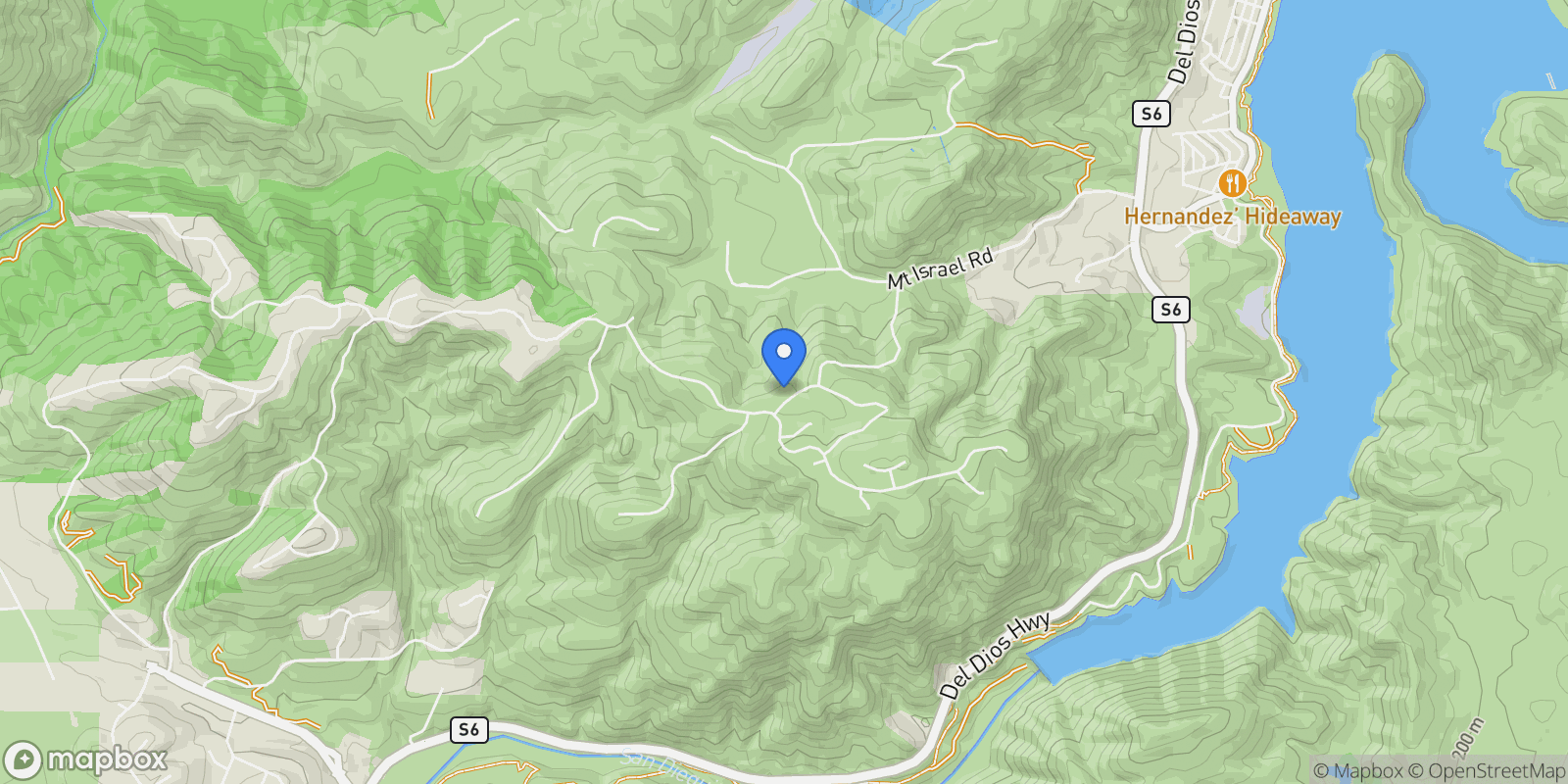 Map showing 18226 Avenida Apice, Rancho Santa Fe, California, United States.