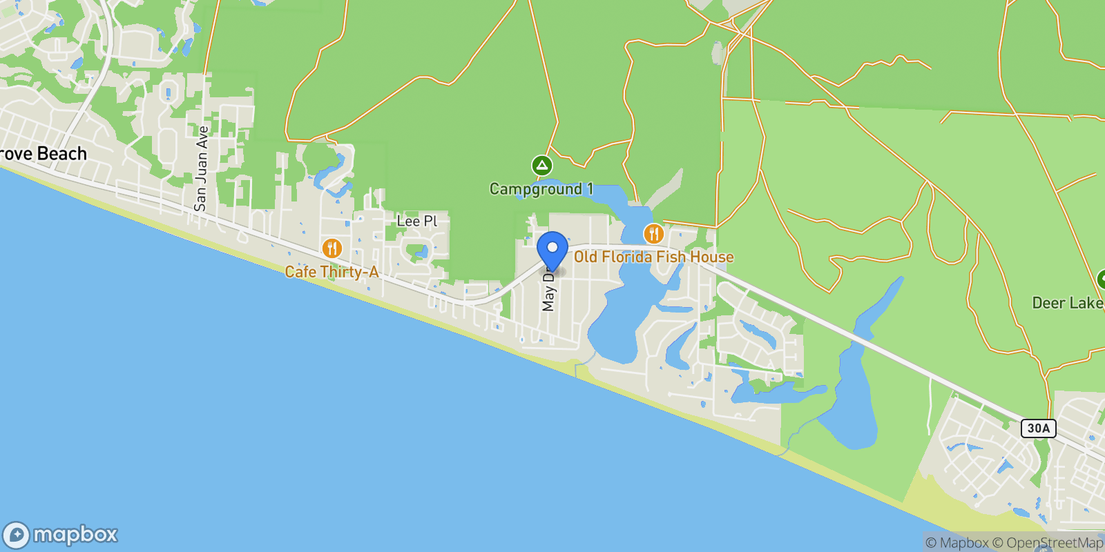 Map showing Santa Rosa Beach, Florida, United States.