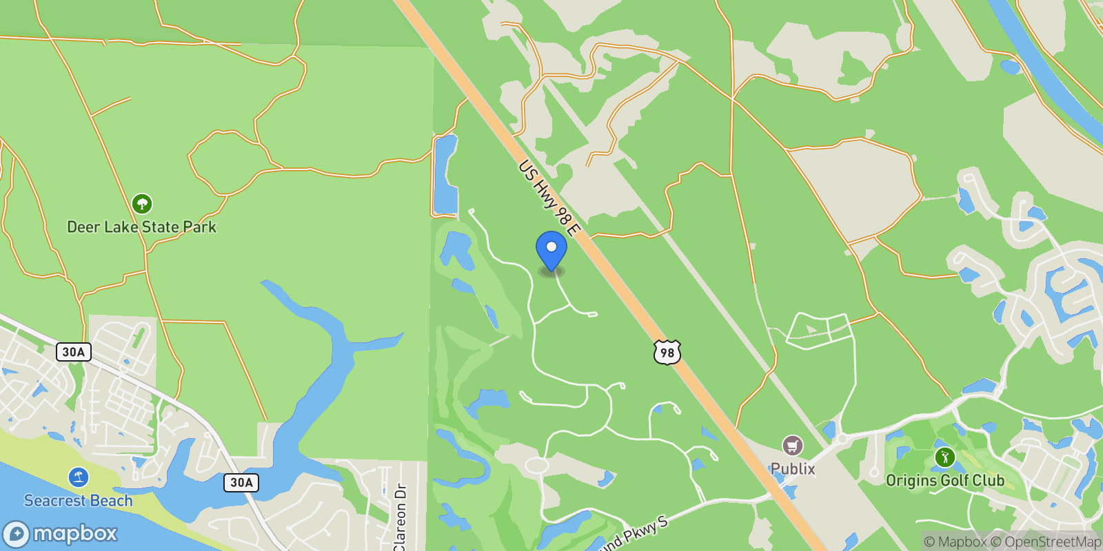 Map showing Rosemary Beach, Florida, United States.