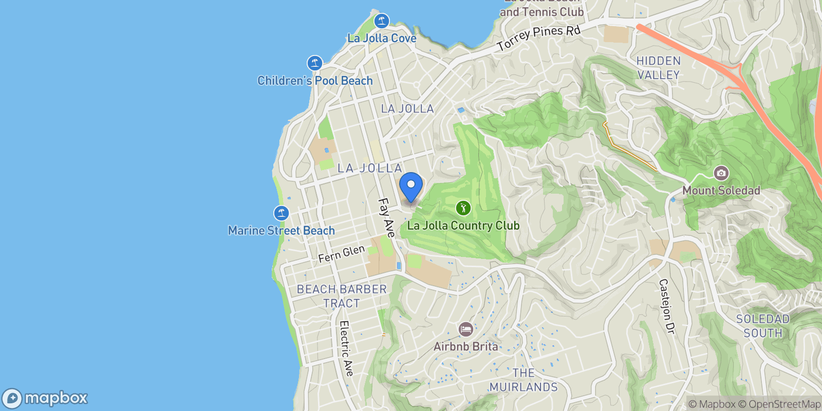 Map showing 1040 Genter Street, San Diego, California, United States.