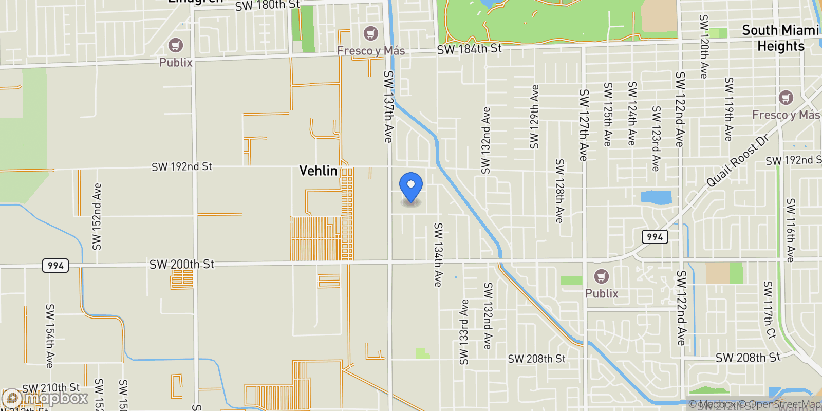 Map showing 19504 SW 135th Ct , Miami, FL 33177, Miami, Florida, United States.