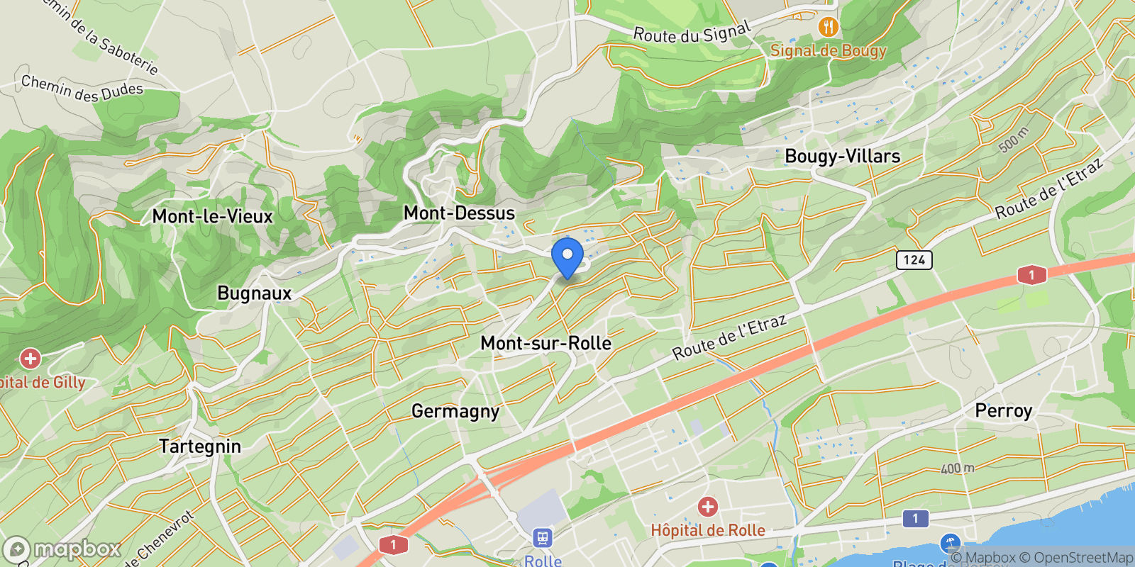 Map showing Mont-sur-Rolle, Vaud, Switzerland.