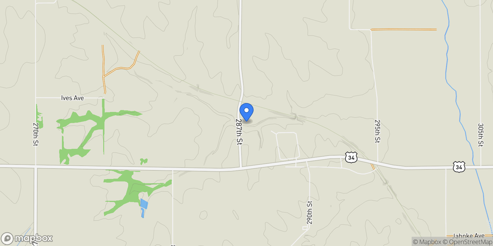 Map showing 58655 284th Street, Malvern, IA 51551, Malvern, Iowa, United States.