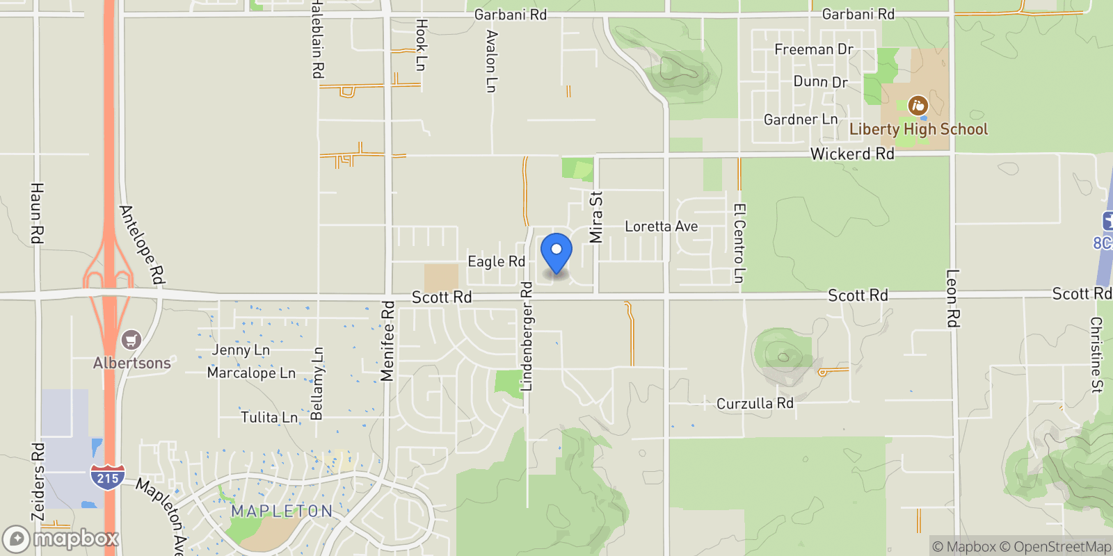 Map showing 32930 Forgecroft Street, Menifee, CA 92584, Menifee, California, United States.