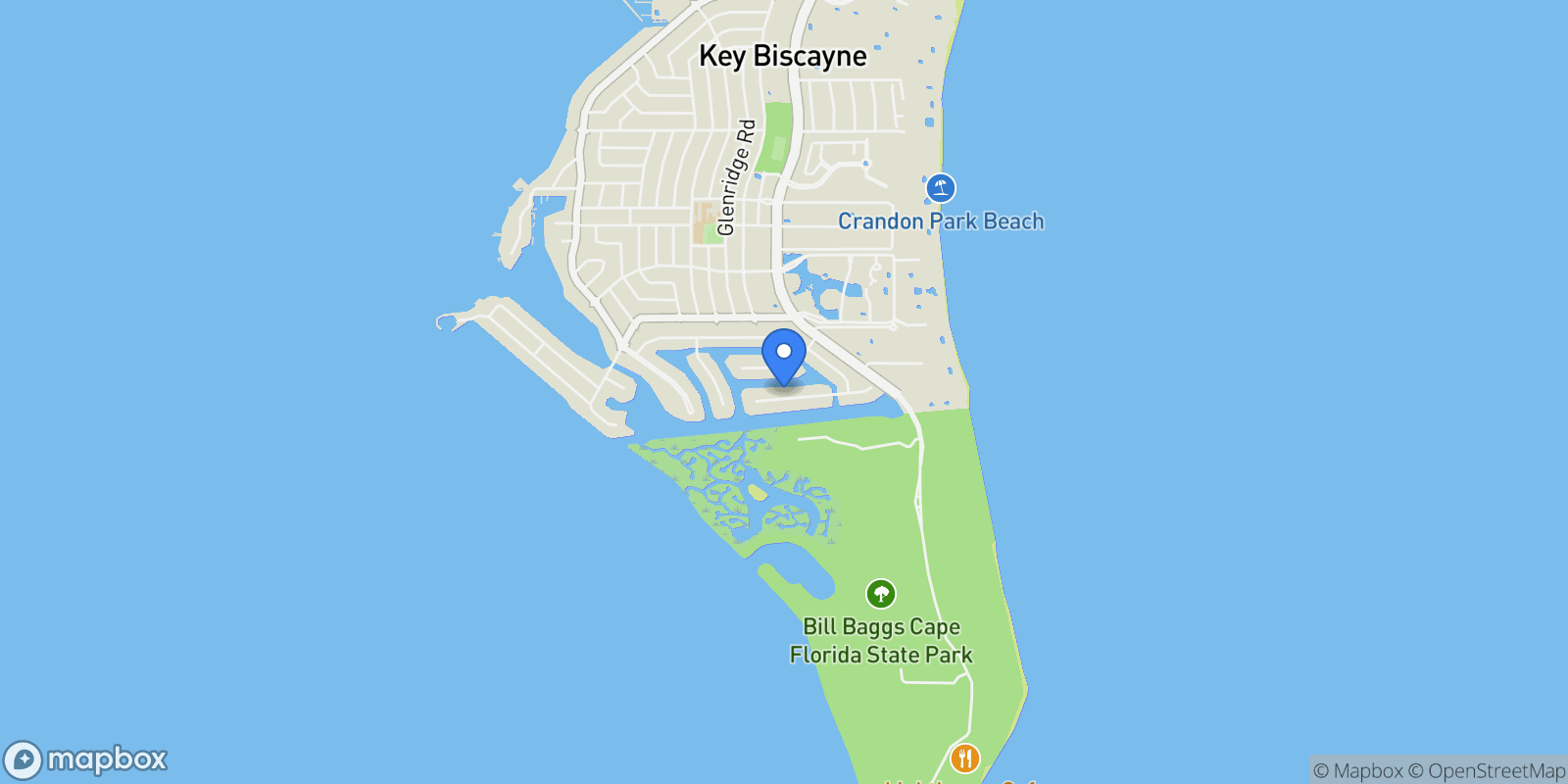 Map showing 161 Cape Florida Dr , Key Biscayne, FL 33149, Key Biscayne, Florida, United States.