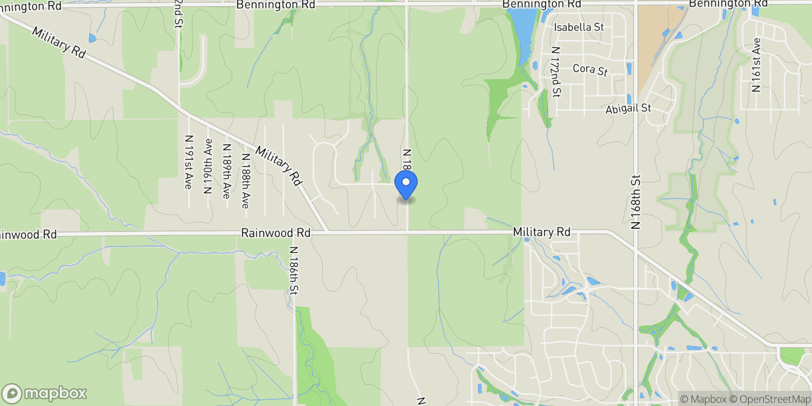 Map showing 8002 Kilpatrick Parkway, Bennington, NE 68007, Bennington, Nebraska, United States.