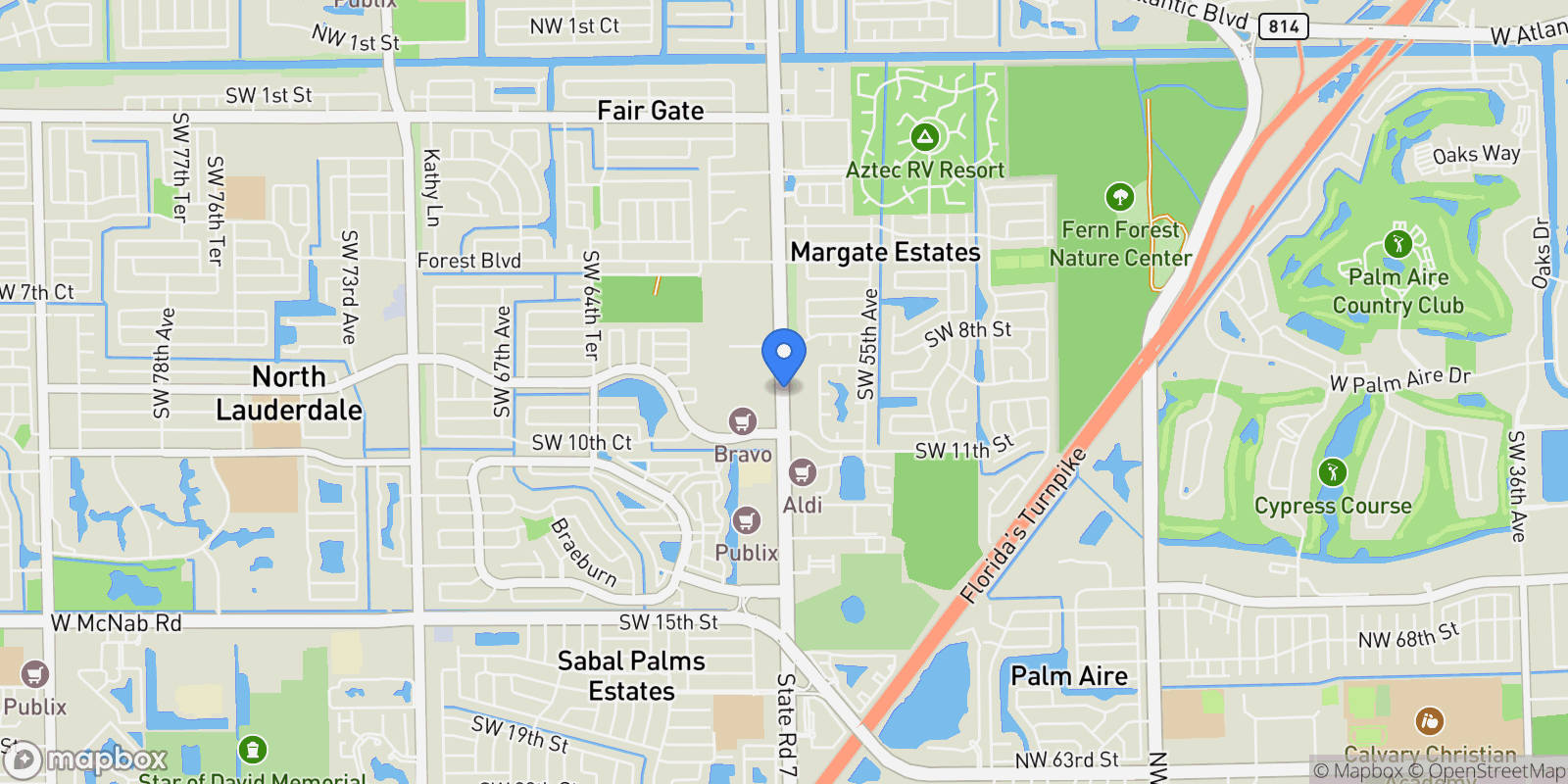 Map showing 0000 N Coral Estate , undefined, FL undefined, North Lauderdale, Florida, United States.