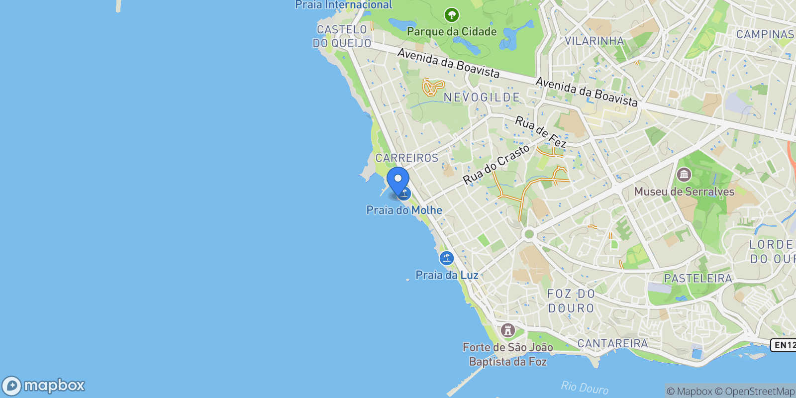 Map showing Aldoar, Foz do Douro e Nevogilde, Porto, Aldoar, Foz do Douro e Nevogilde, Porto District, Portugal.