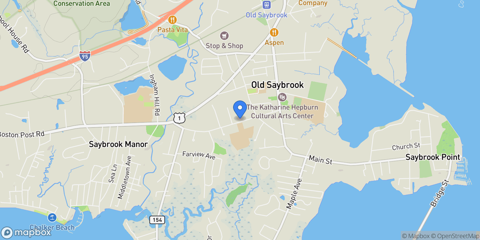Map showing 83 Old Boston Post Road, Old Saybrook, CT 06475, Old Saybrook, Connecticut, United States.