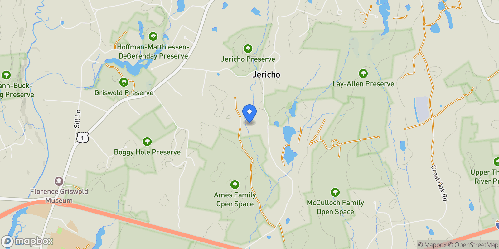 Map showing 41-1 Whippoorwill Road, Old Lyme, CT 06371, Lyme, Connecticut, United States.