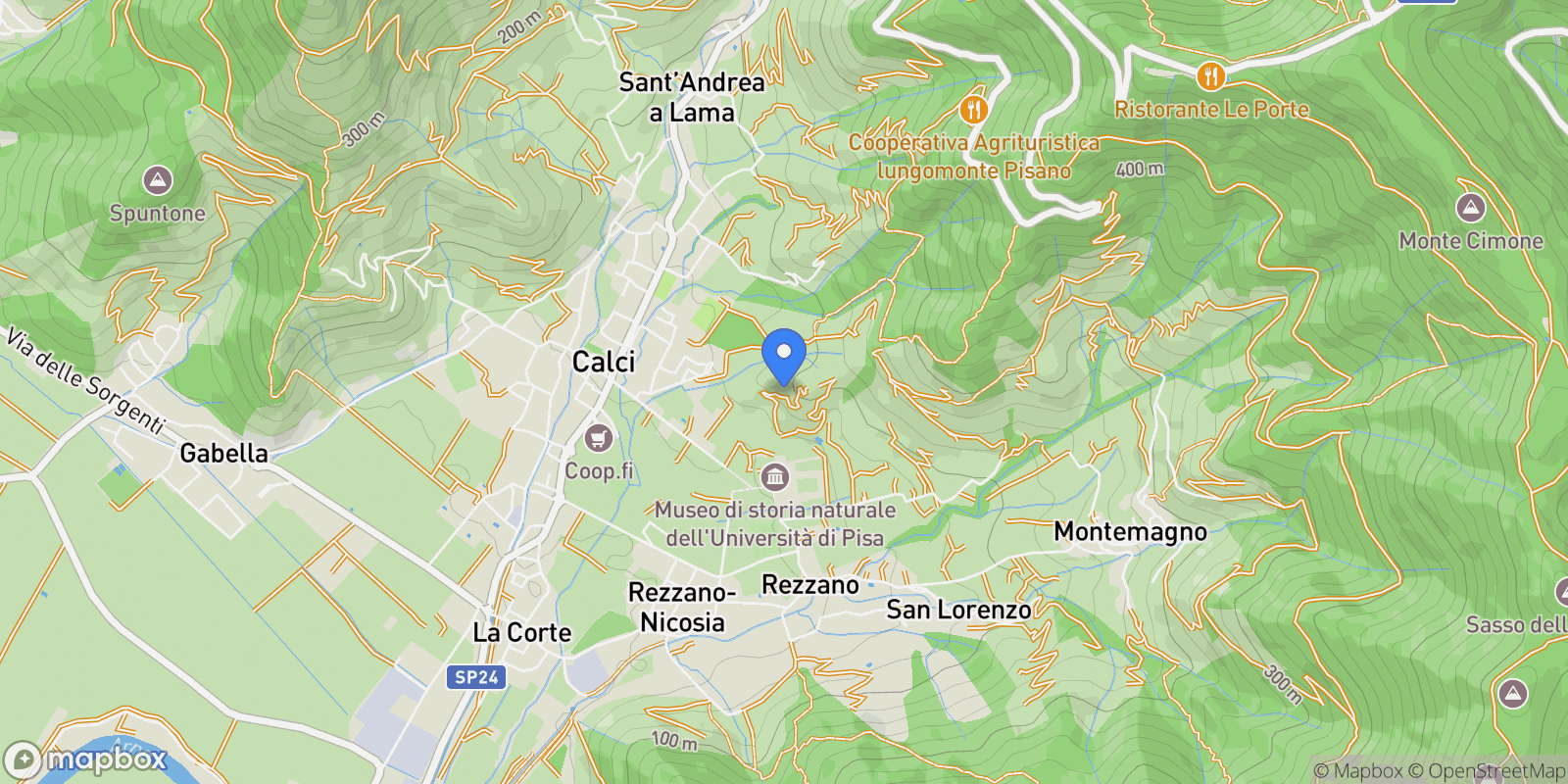 Map showing Santo Pietro, La Pieve, Tuscany, Italy.