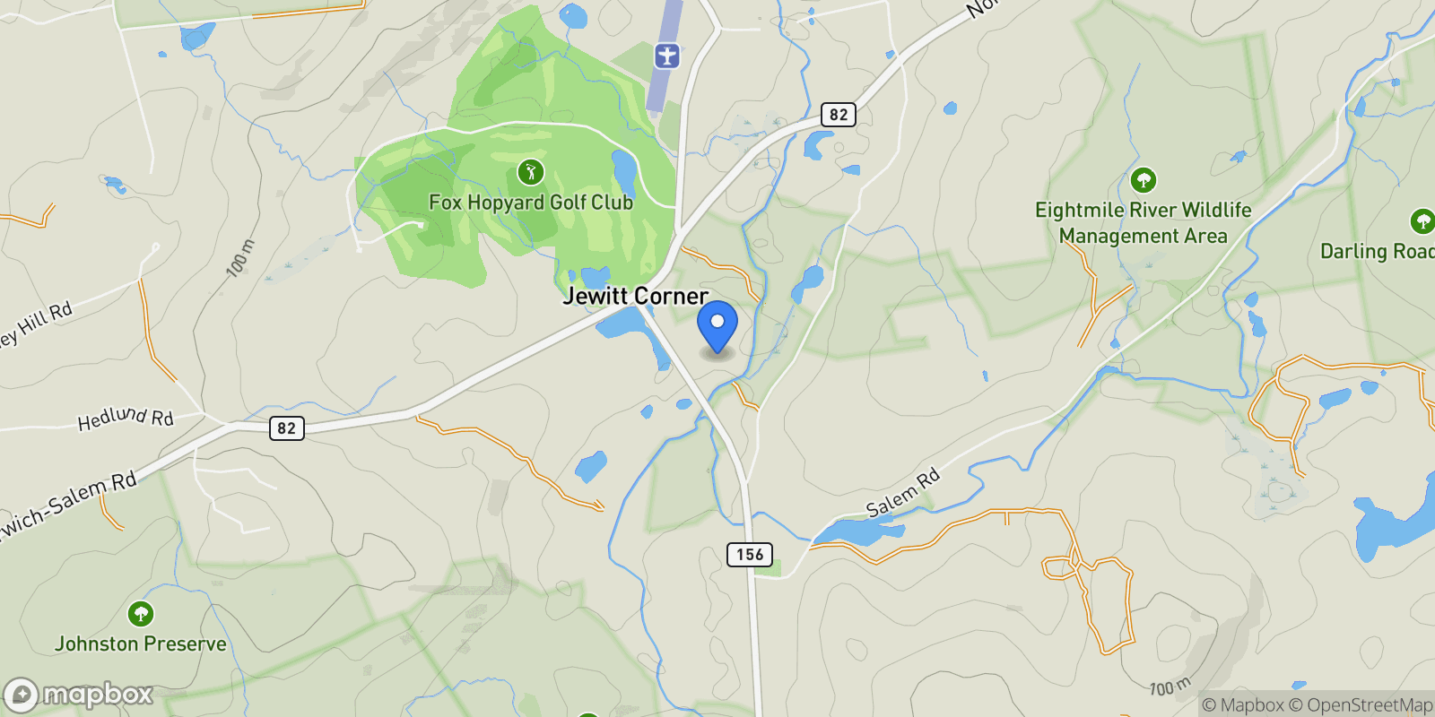 Map showing 4 Hamburg Road, East Haddam, CT 06423, East Haddam, Connecticut, United States.
