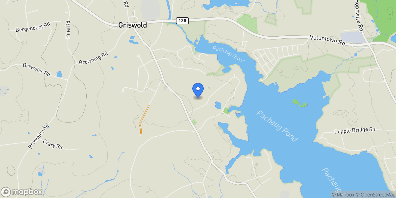 Map showing 174 Bethel Road, Griswold, CT 06351, Griswold, Connecticut, United States.