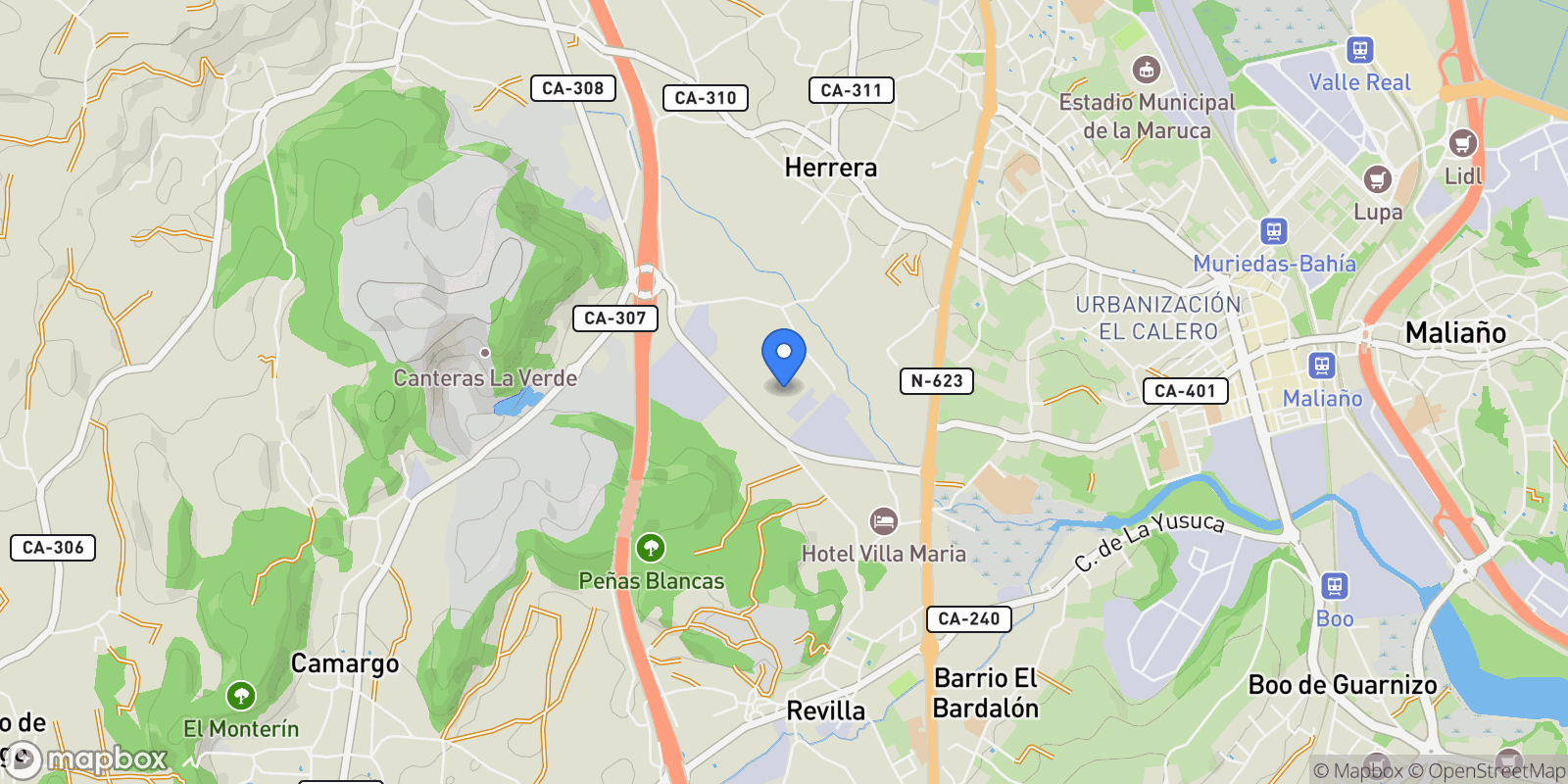 Map showing Camargo, Camargo, Cantabria, Camargo, Camargo, Cantabria, Spain.