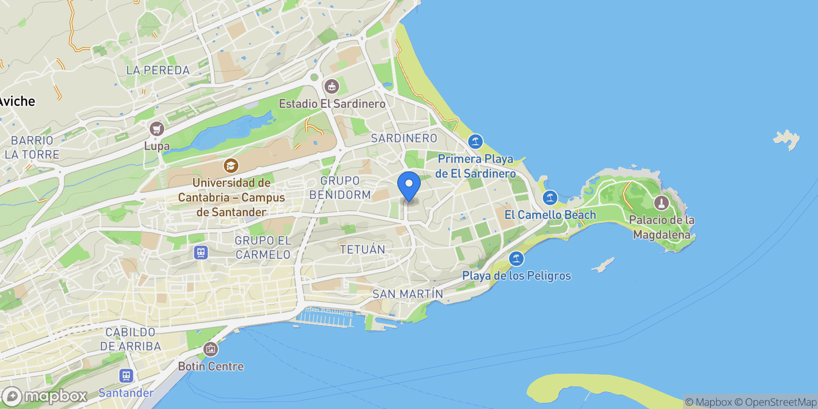 Map showing Avenida los Infantes, 16, 39005, Santander, Cantabria, Santander, Santander, Cantabria, Spain.