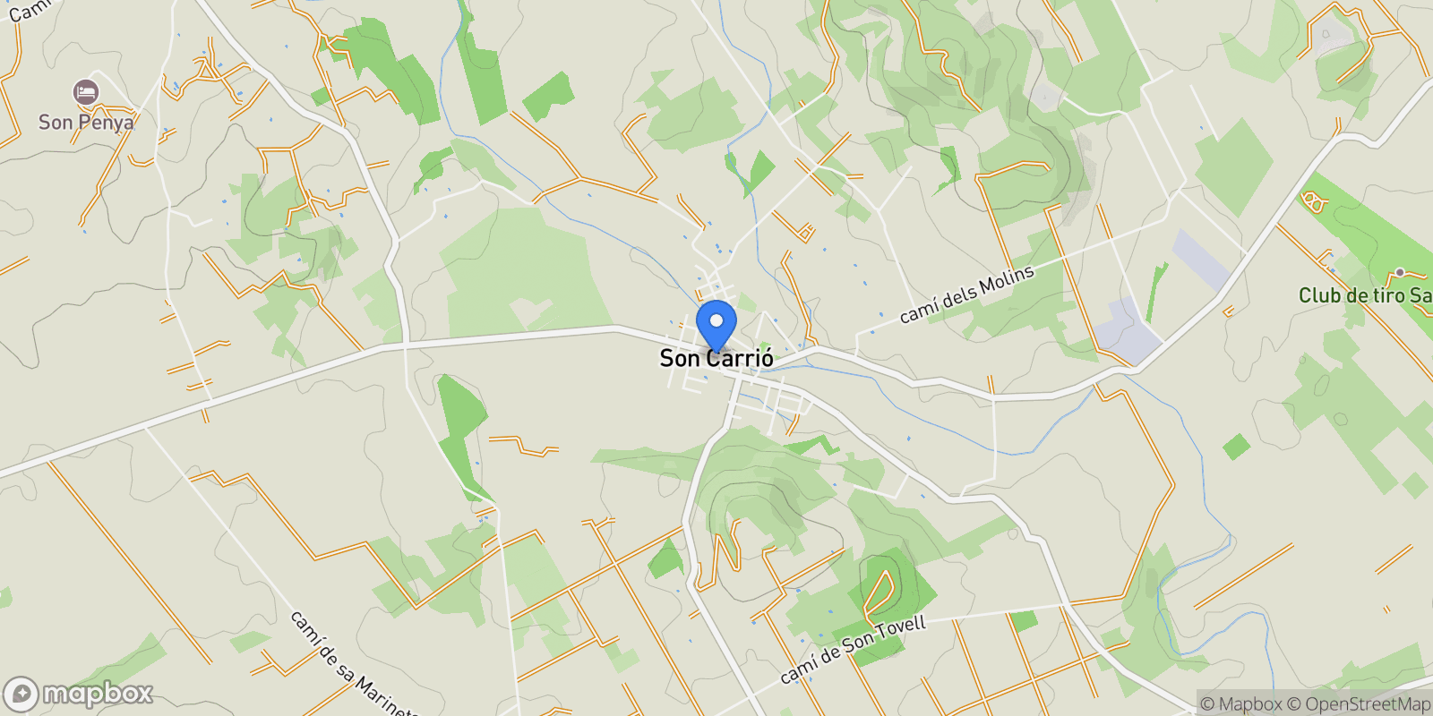 Map showing Sant Llorenc des Cardassar, Balearic Islands, Spain.