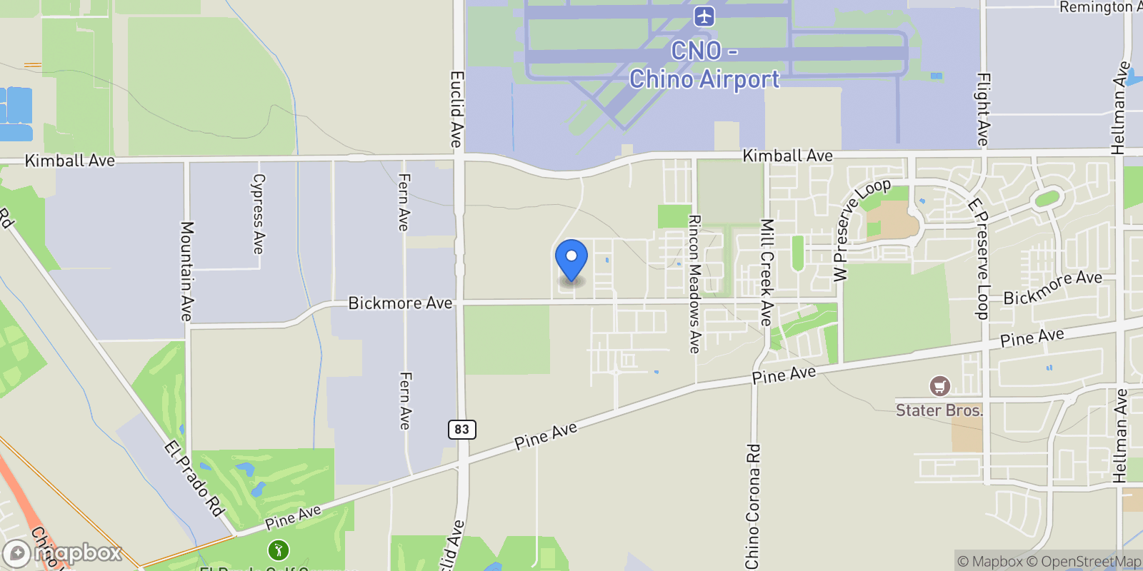 Map showing 16054 Tanzinite, Chino, CA 91708, Chino, California, United States.