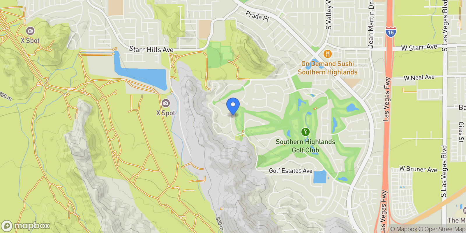 Map showing 30 Augusta Canyon Way, Las Vegas, NV 89141, Las Vegas, Nevada, United States.