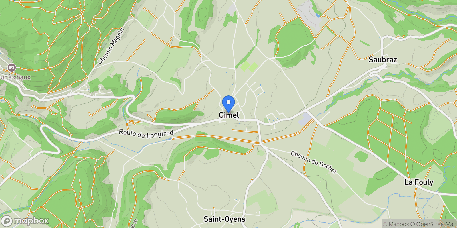 Map showing Gimel, Vaud, Switzerland.