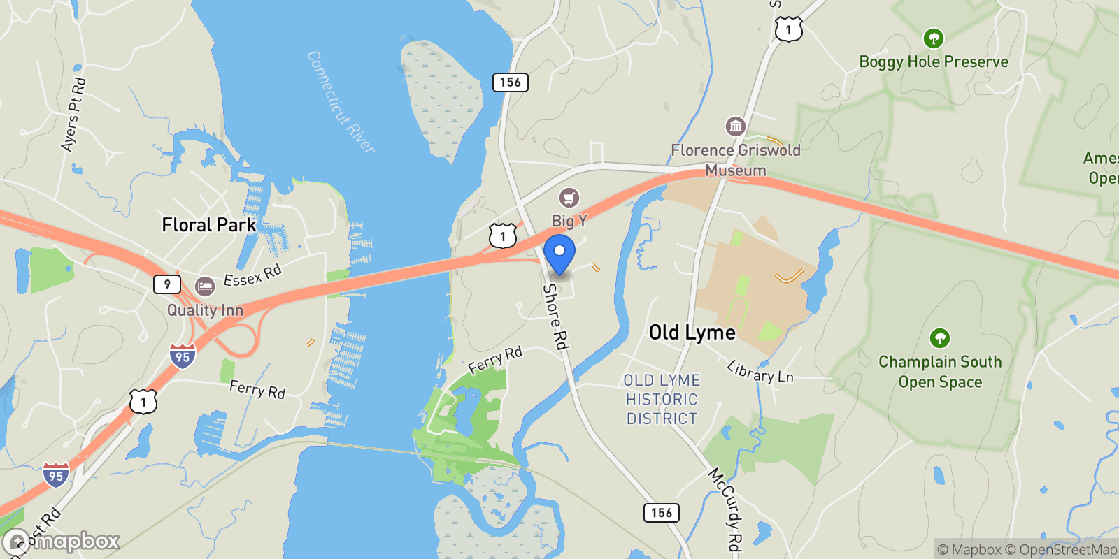 Map showing 11 Neck Rd, Old Lyme, CT 06371, Lyme, Connecticut, United States.