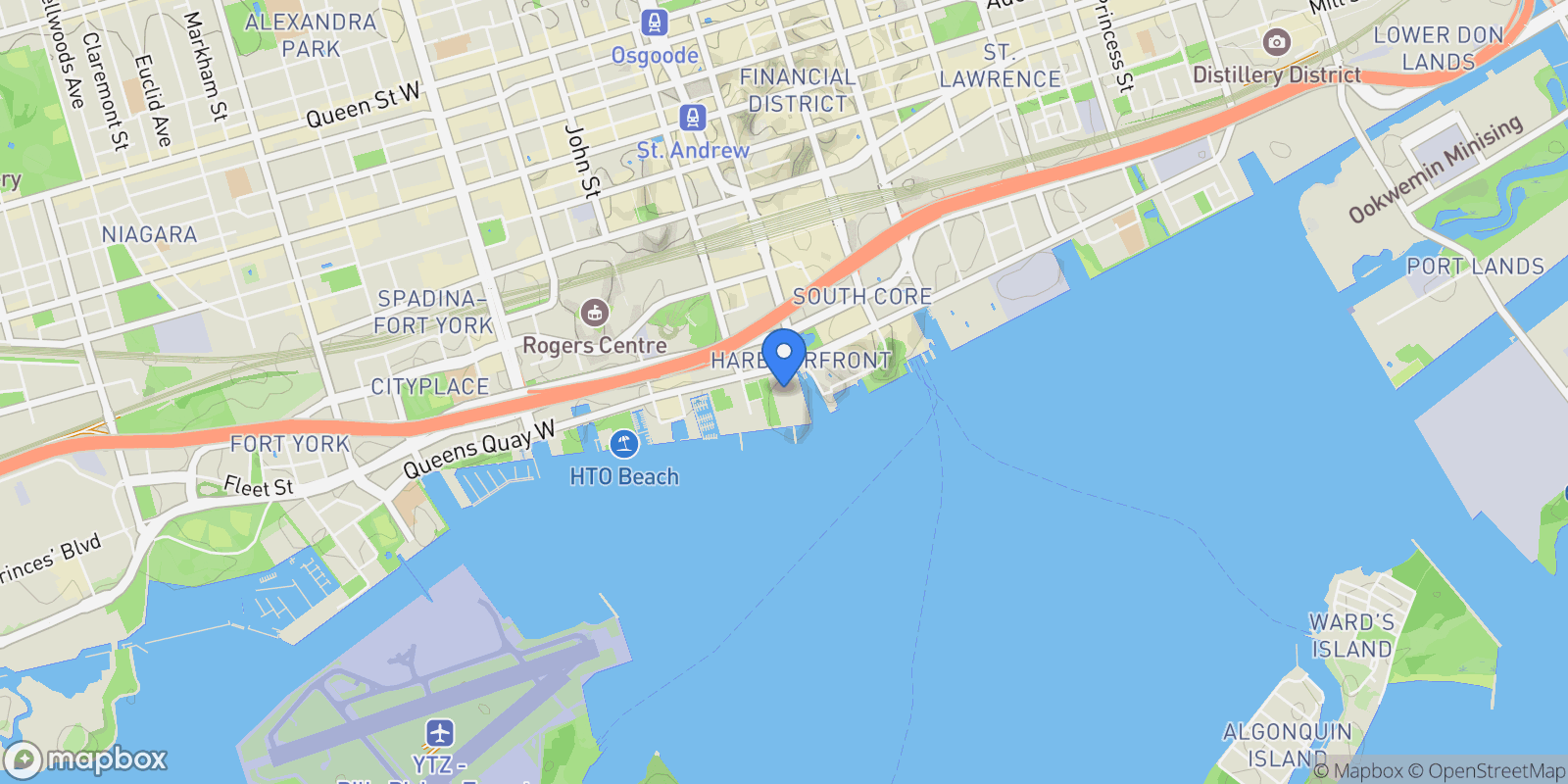 Map showing 211 Queens Quay W #905/906, Toronto, ON M5J 2M6, Toronto, Ontario, Canada.