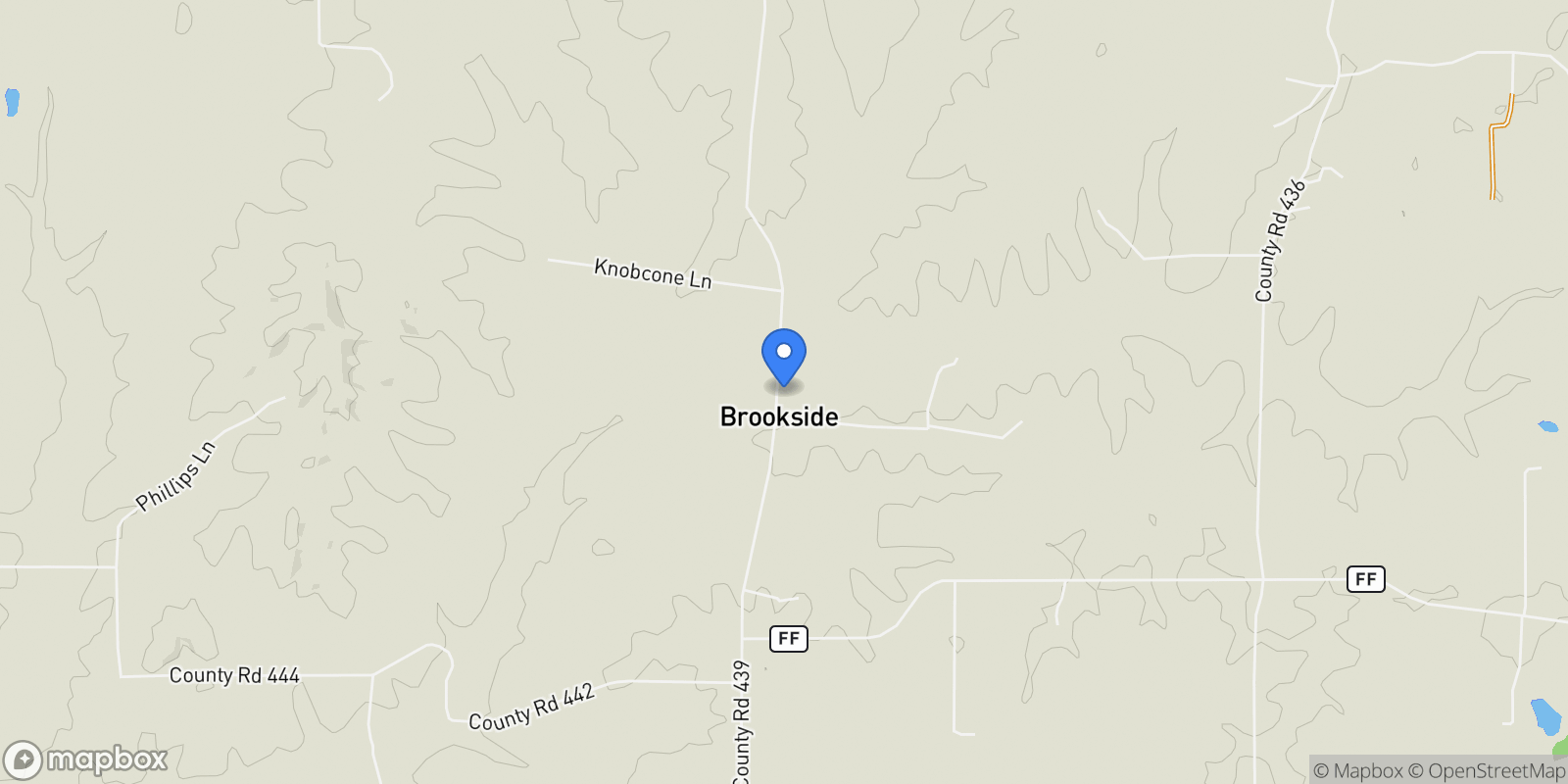 Map showing 6076 County Road 439, Jackson, Missouri, United States.